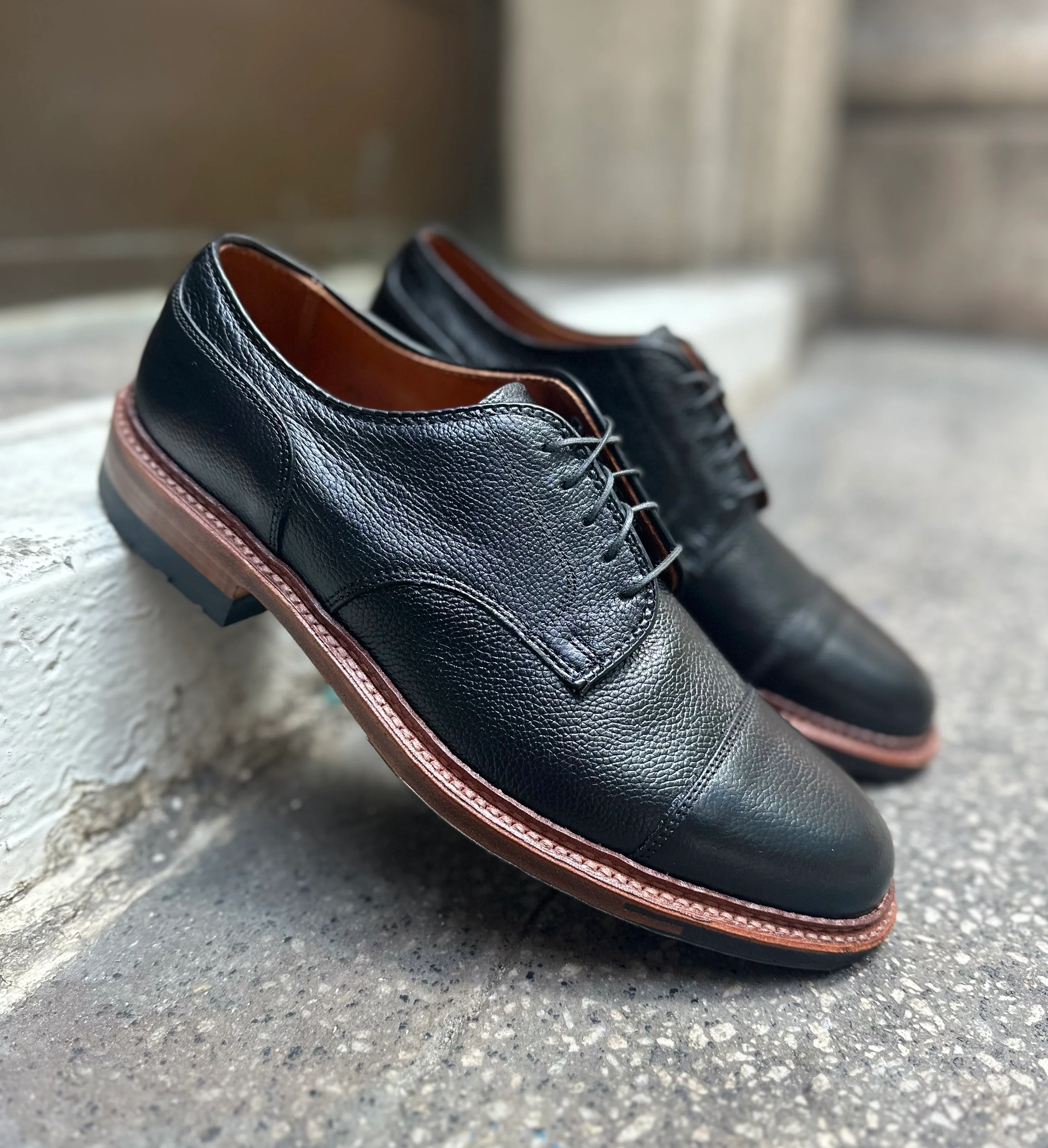 22826C - Black JS Grain "Derosa" Blucher - Image 3