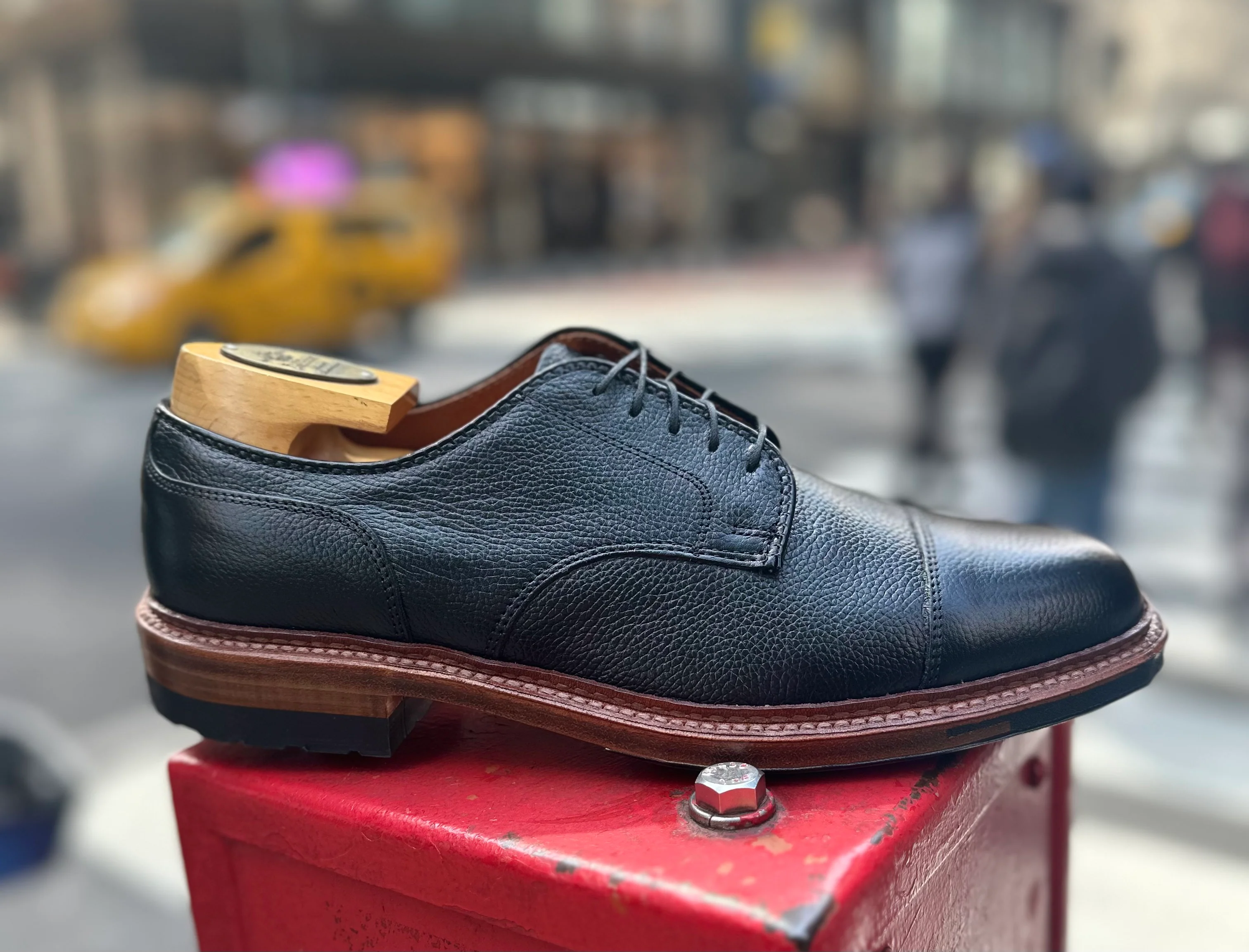 22826C - Black JS Grain "Derosa" Blucher - Image 4