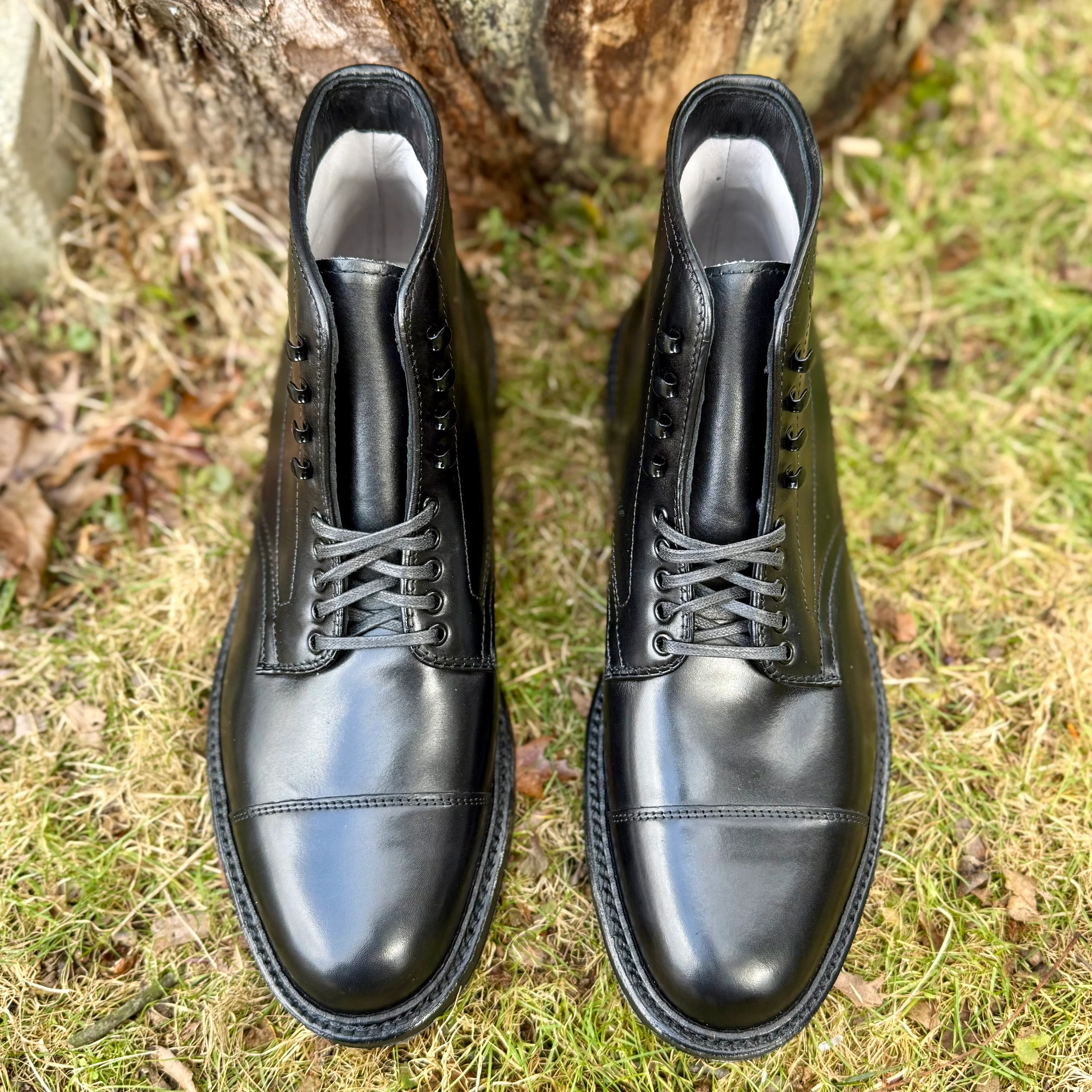 40797HC - Black Cap Toe Boot with Commando Sole - Image 9