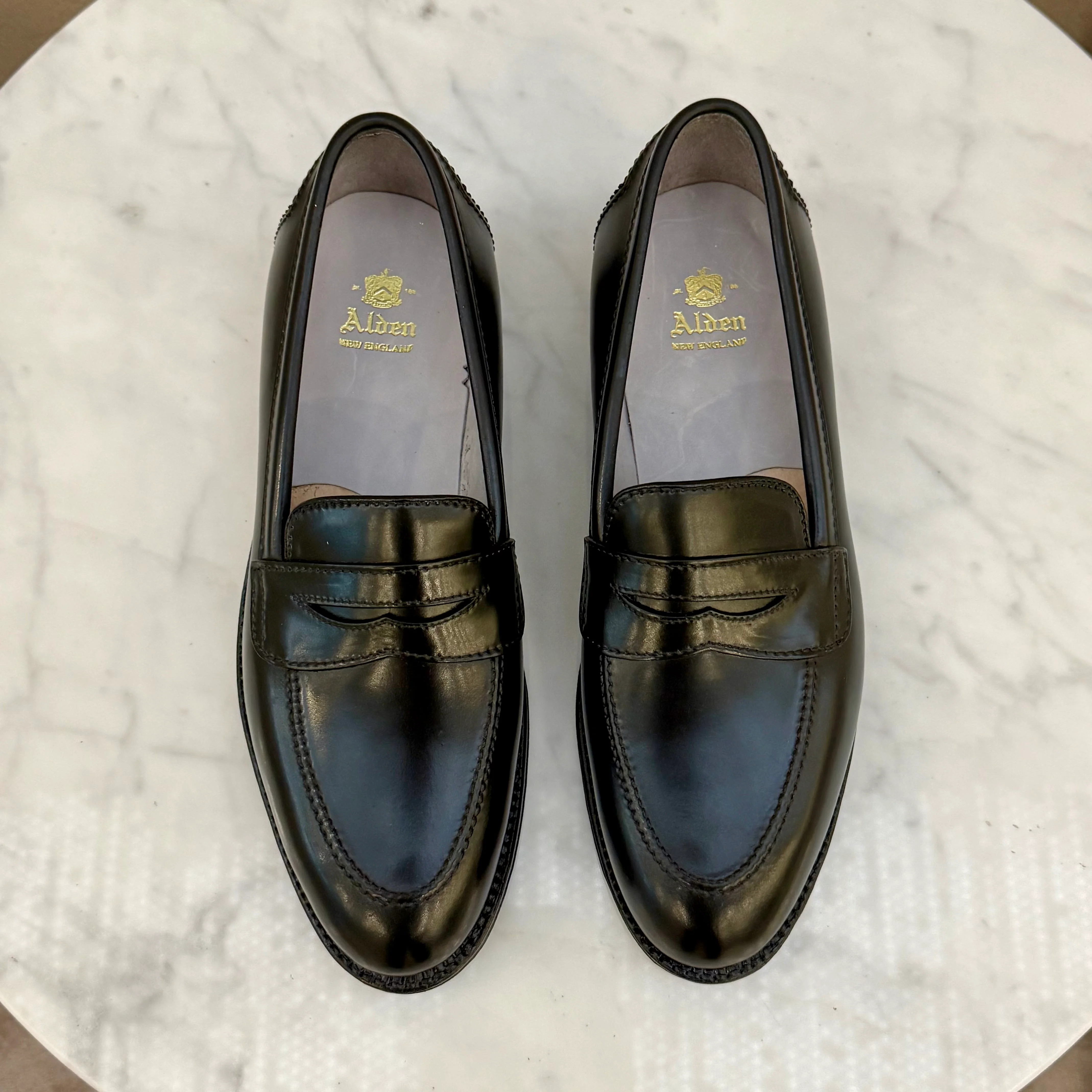 5751 - High Vamp Loafer in Black Shell - Image 4