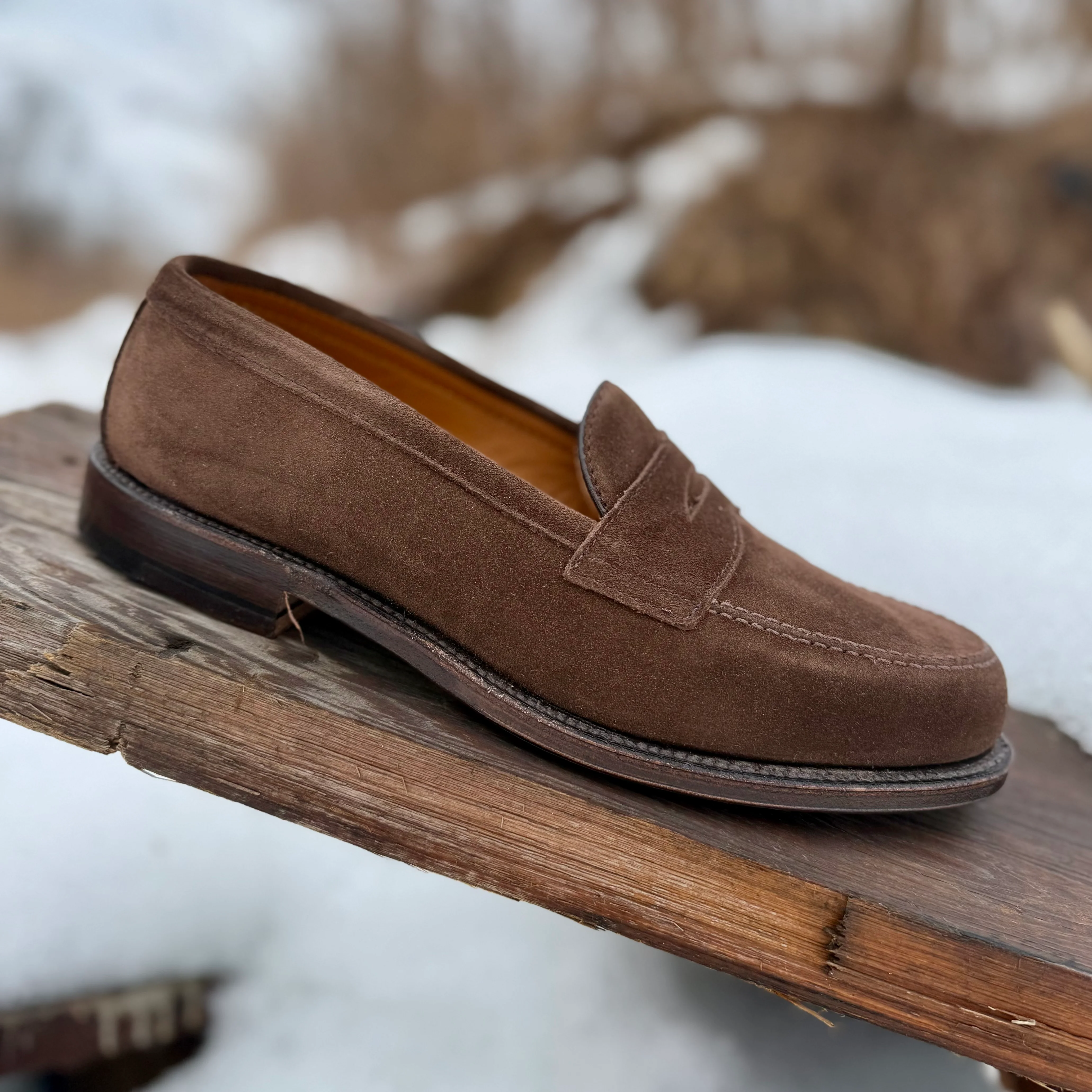6175F - Penny Loafer in Humus Suede