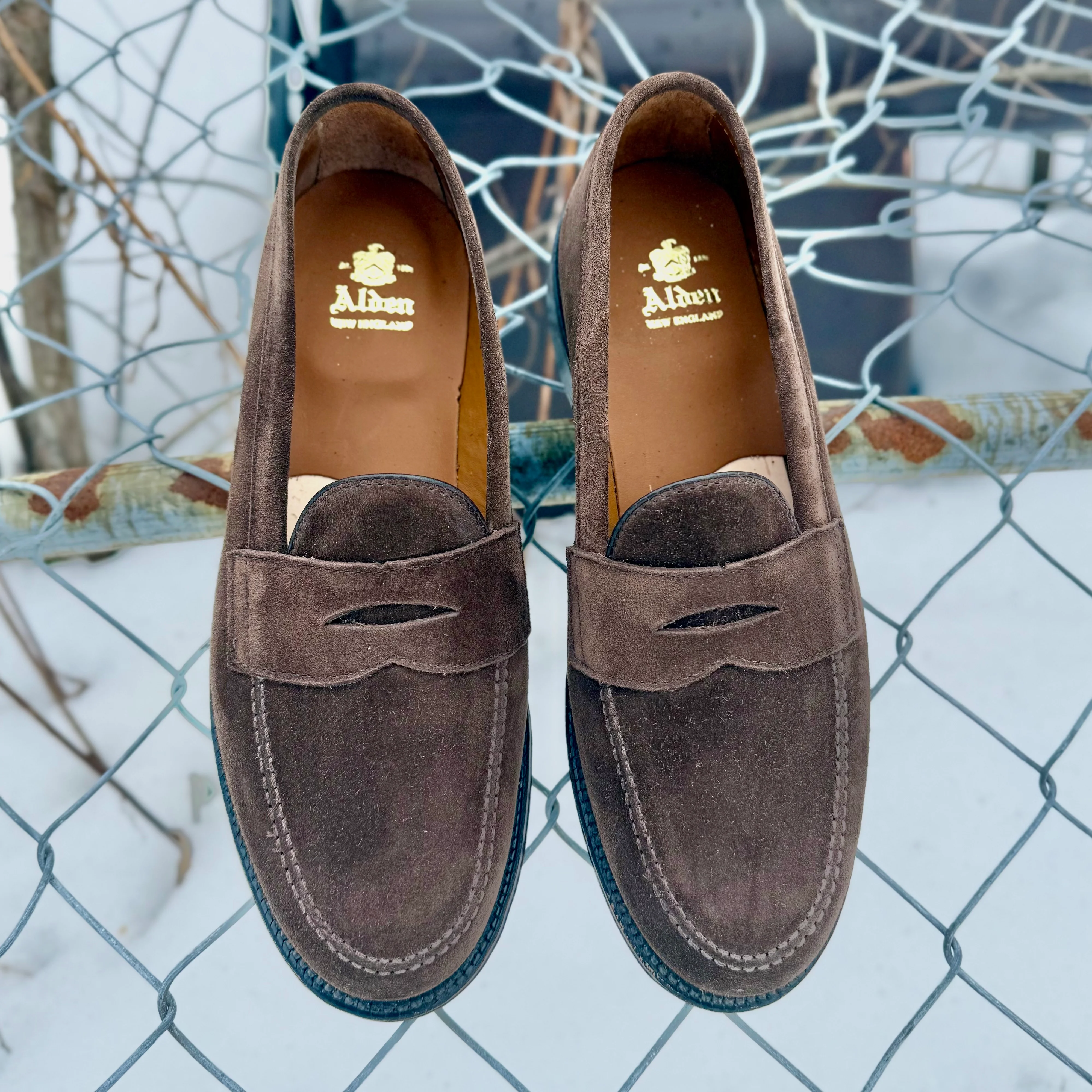 6175F - Penny Loafer in Humus Suede - Image 2