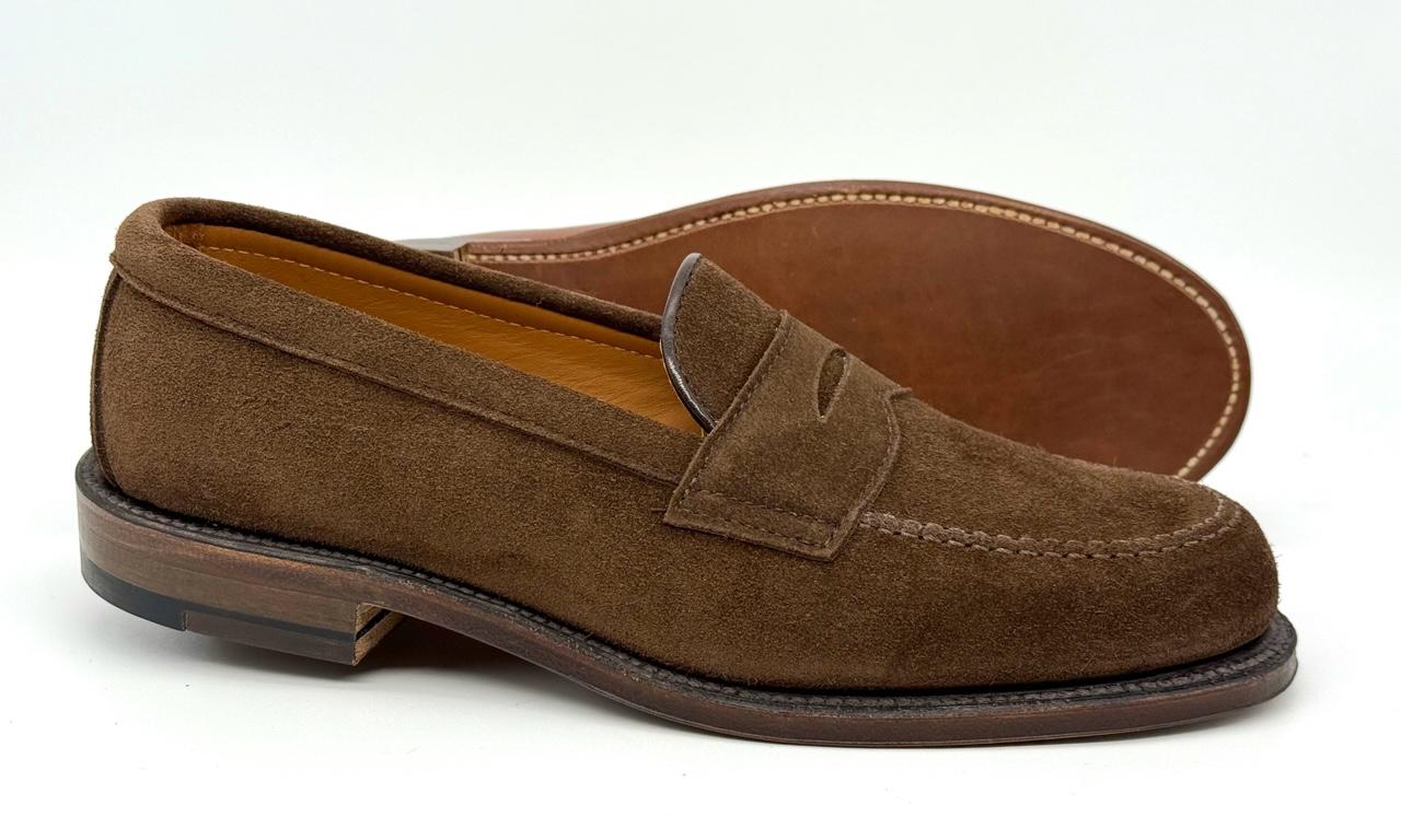 6175F - Penny Loafer in Humus Suede - Image 7