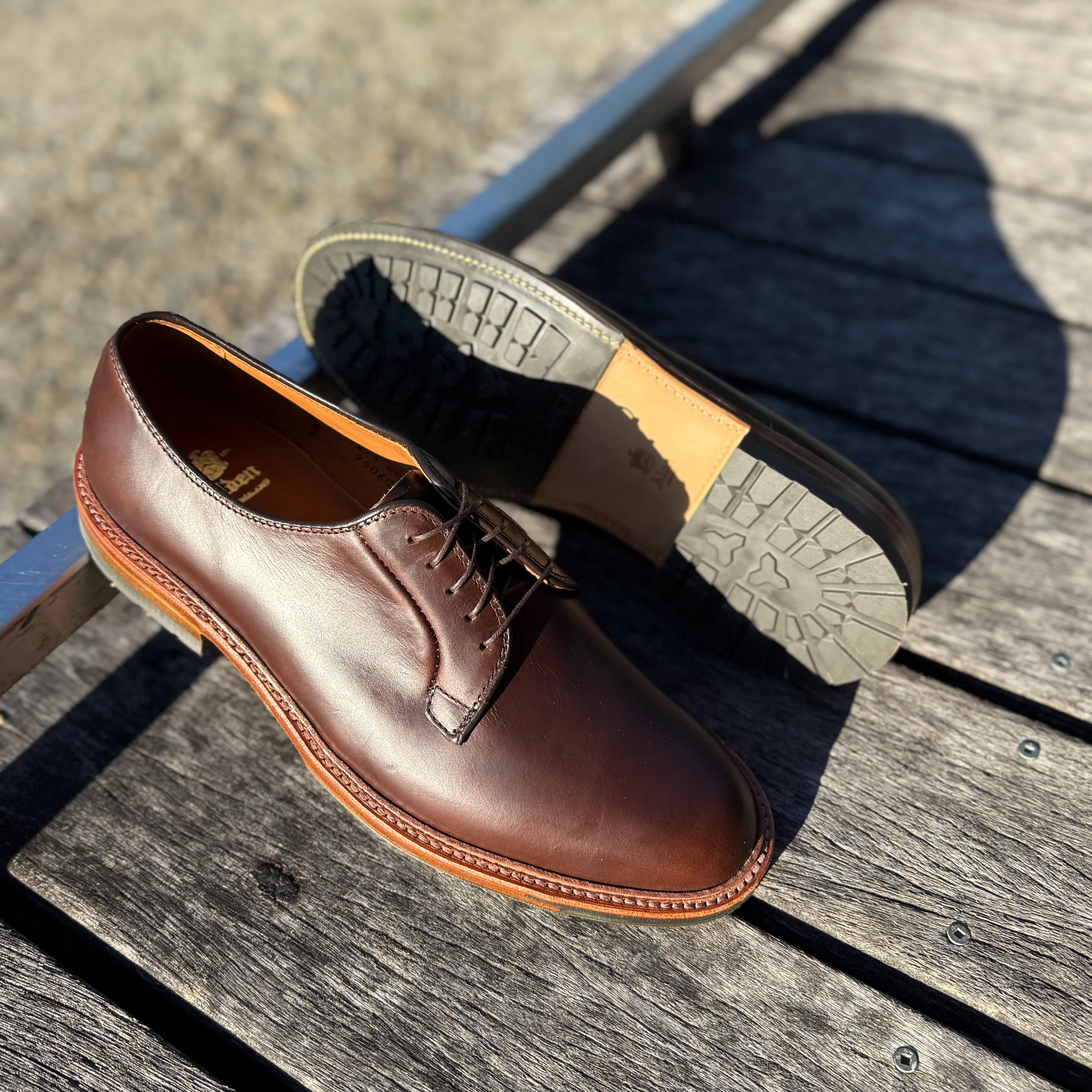 9506C - Plain Toe Blucher w Commando Brown CXL - Image 4