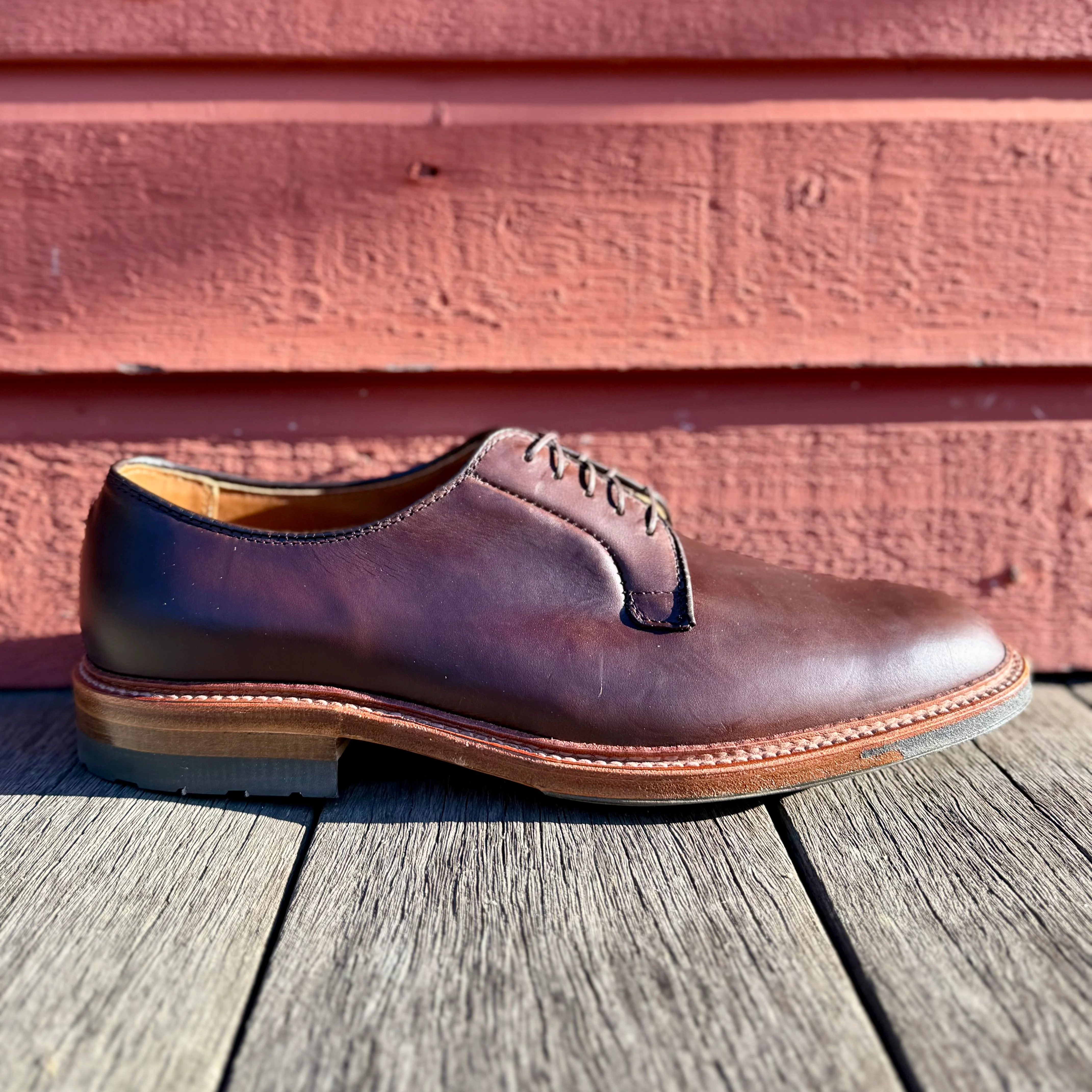 9506C - Plain Toe Blucher w Commando Brown CXL - Image 5