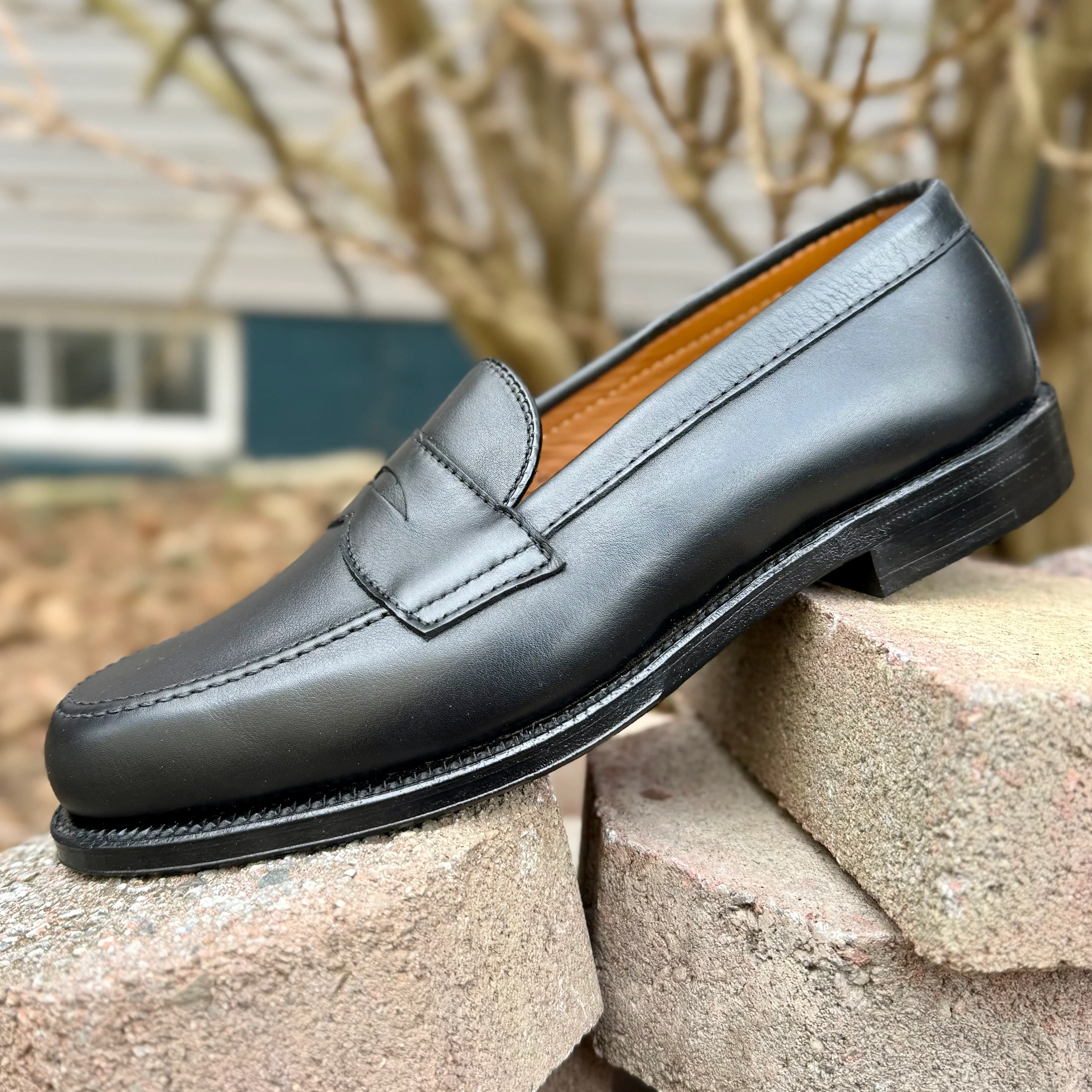 9827 - Black Calf Leisure Penny Loafer - Image 2