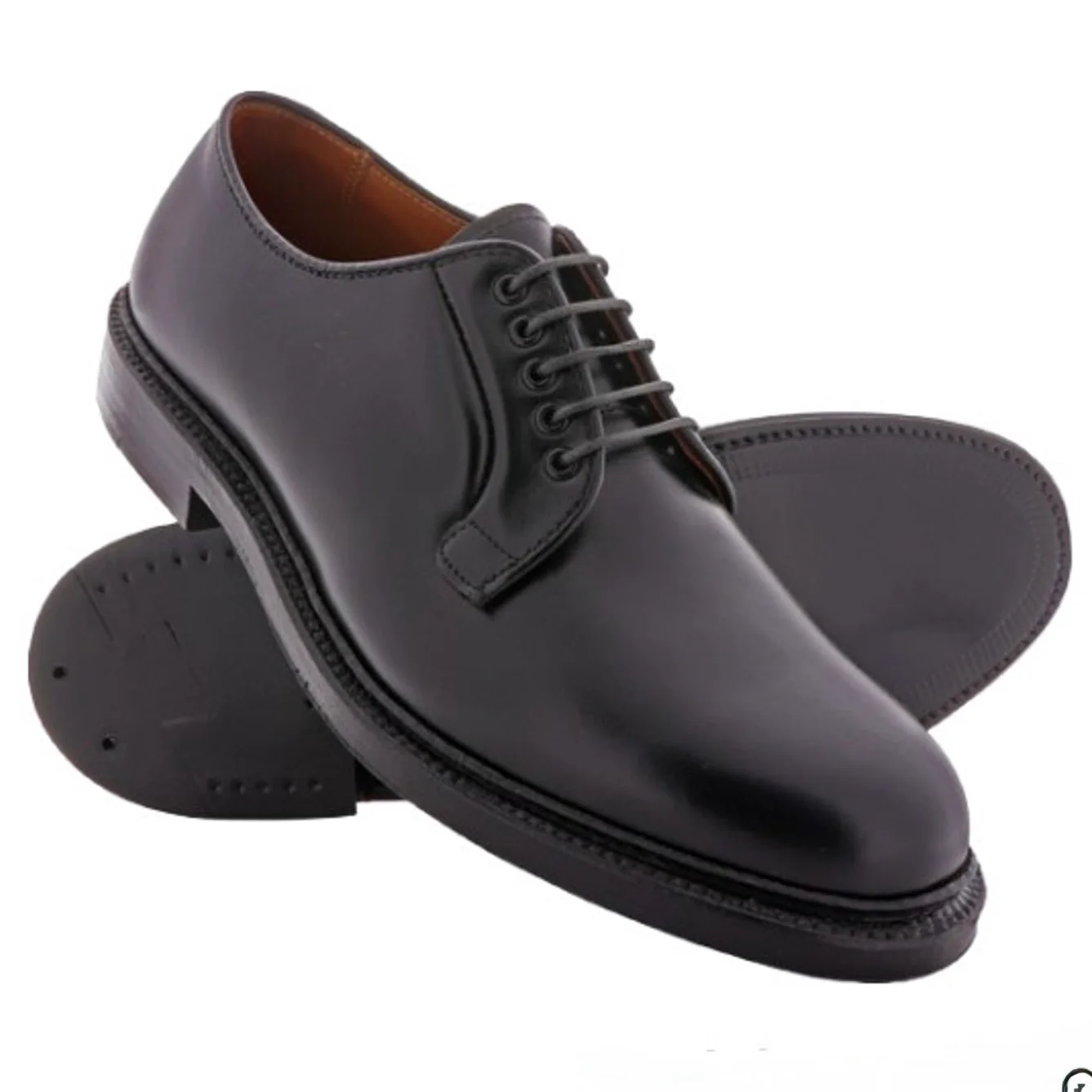 9909 - Black Calfskin Plain Toe Blucher - Image 10