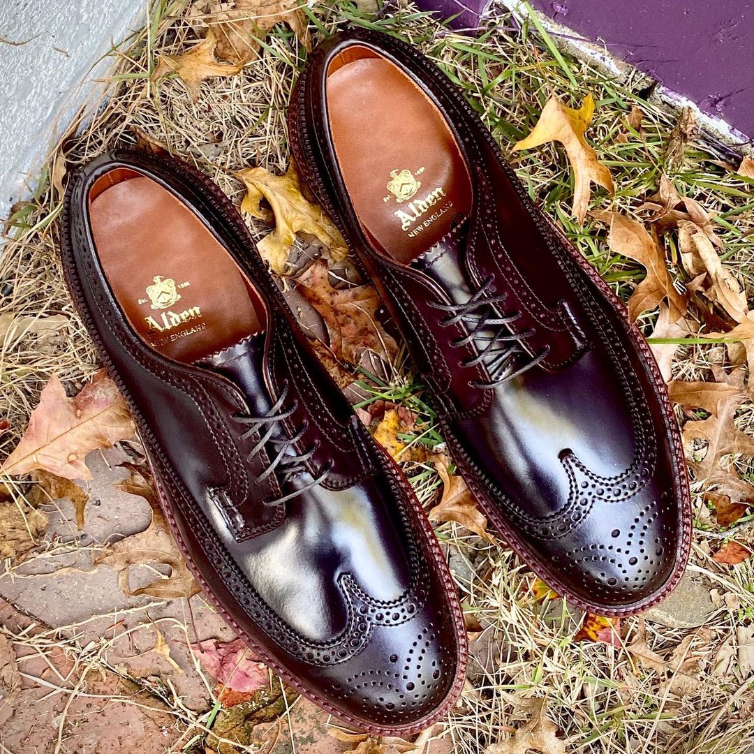 D5511 - Antique Long Wing Blucher in Color 8 Shell Cordovan - Image 2