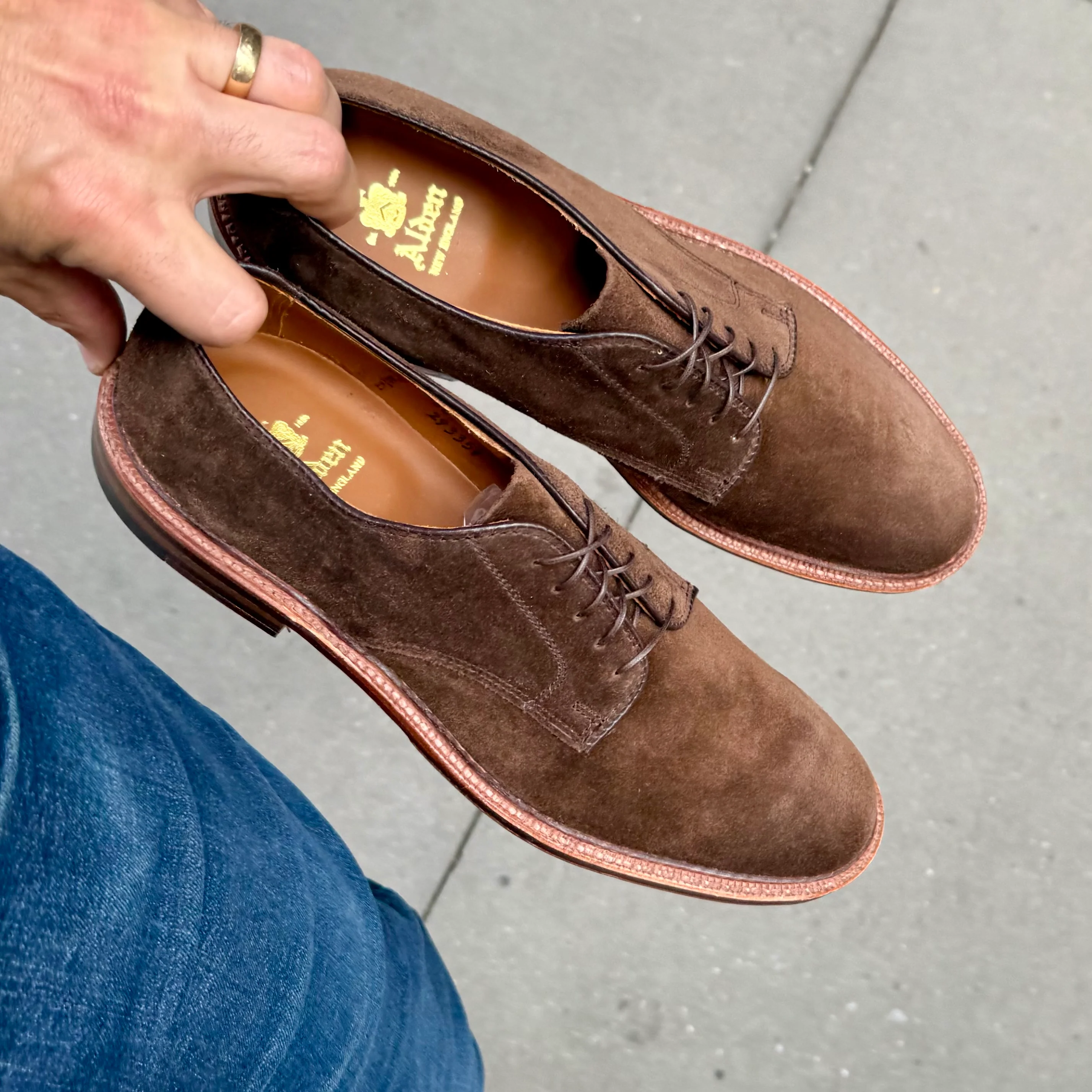 29335F - Unlined Dover in Brown Suede - Image 5