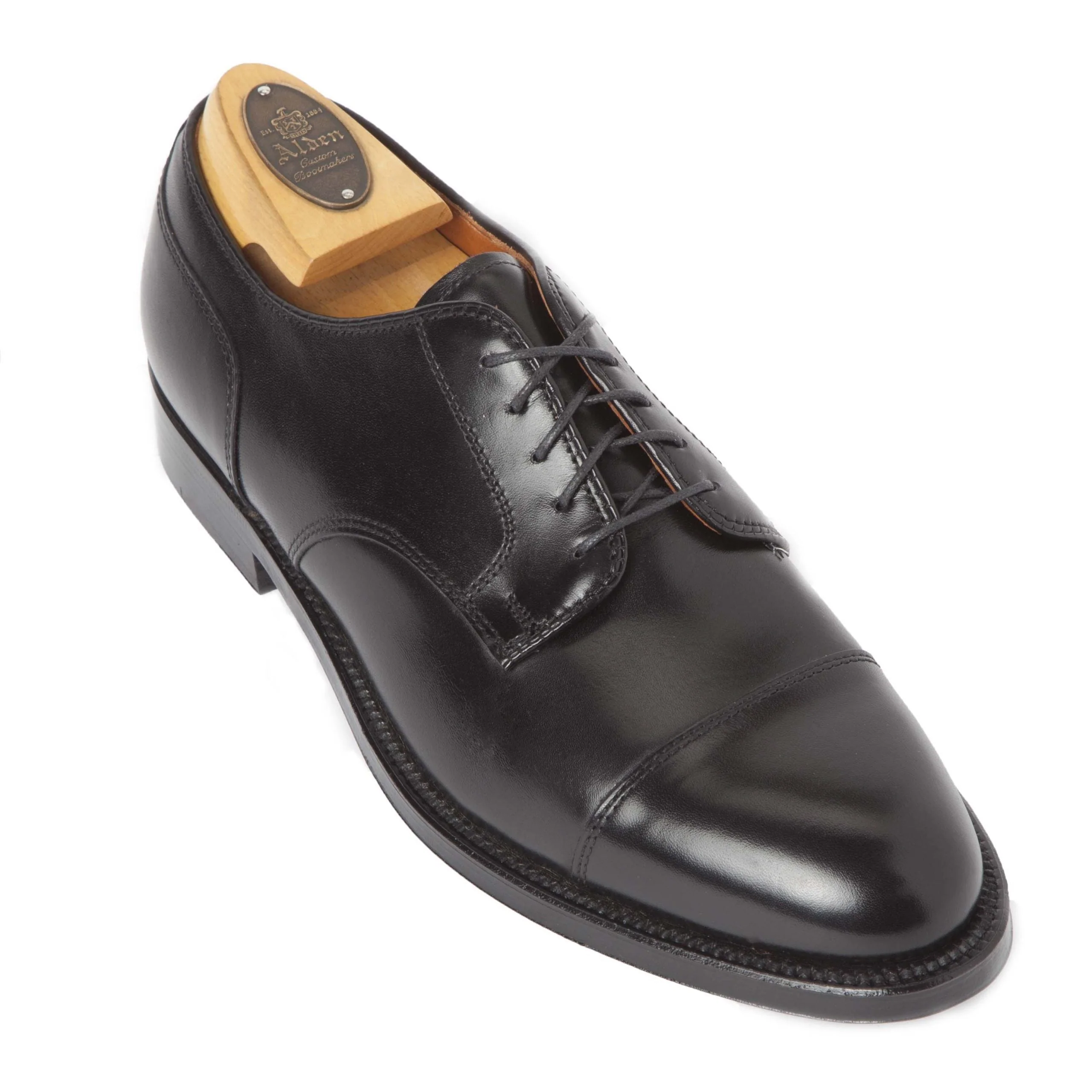 971 - Cap Toe Blucher in Black Calfskin - Image 2