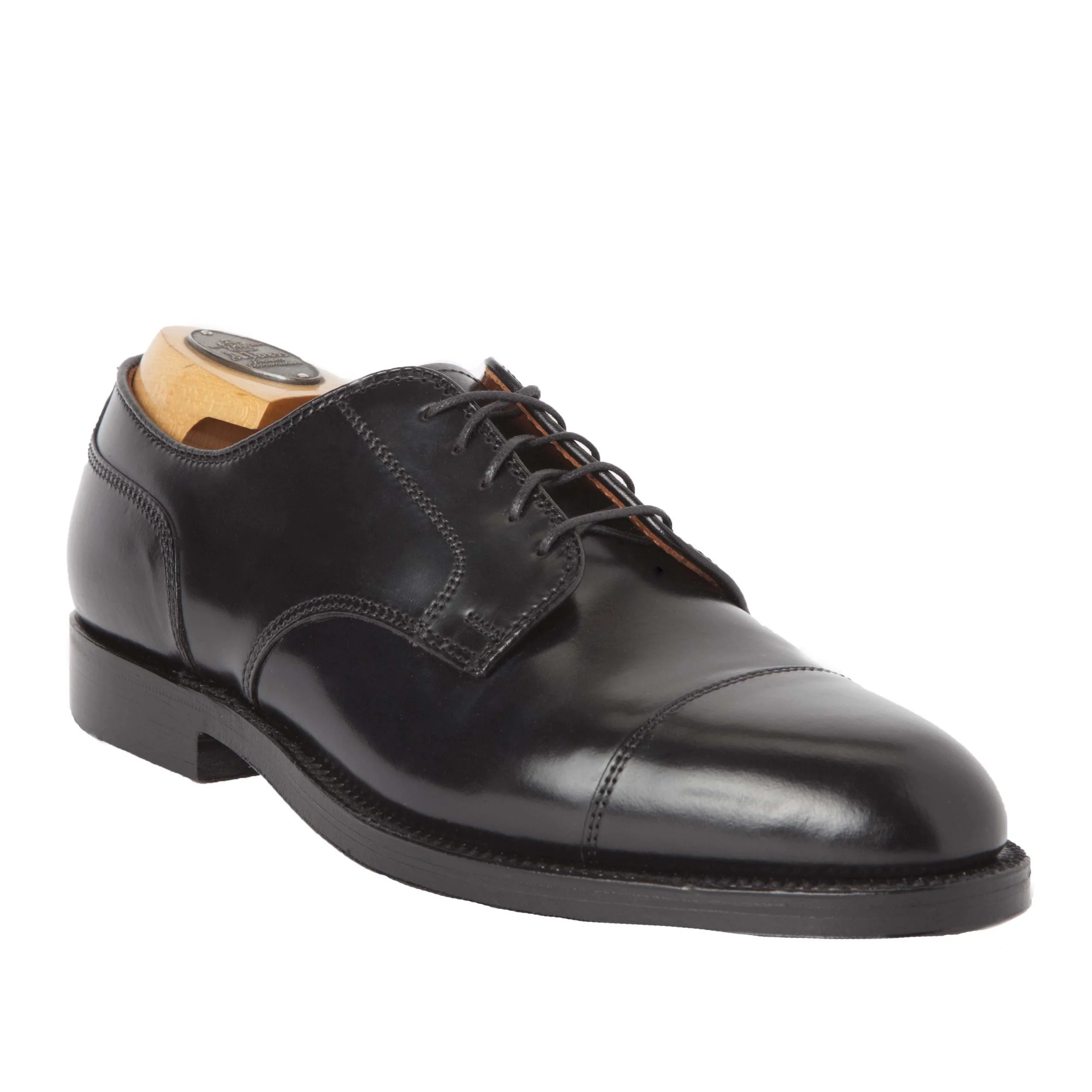 2161 - Cap Toe Blucher in Black Shell Cordovan - Image 2