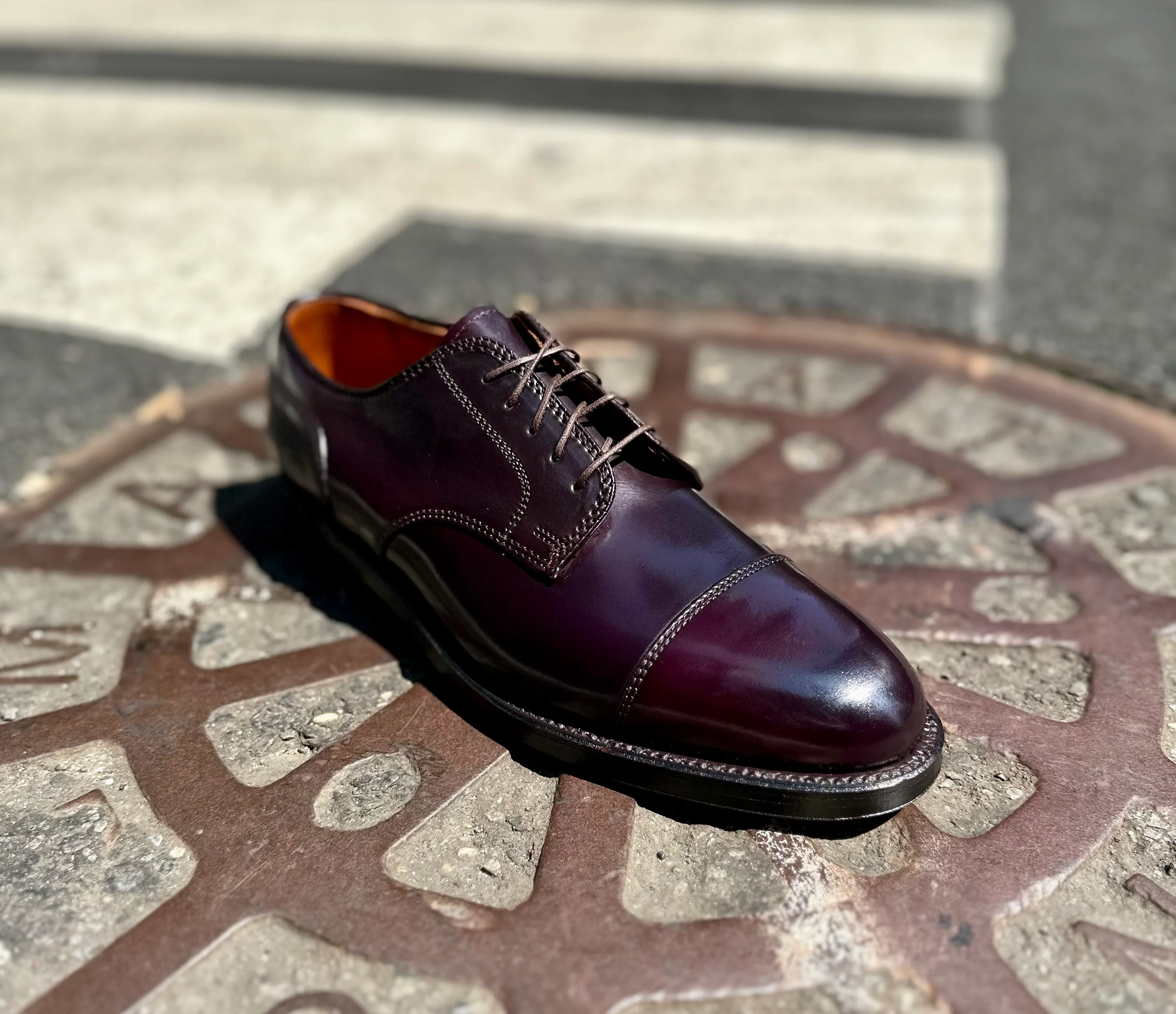 2160 - Cap Toe Blucher in Color 8 Shell Cordovan