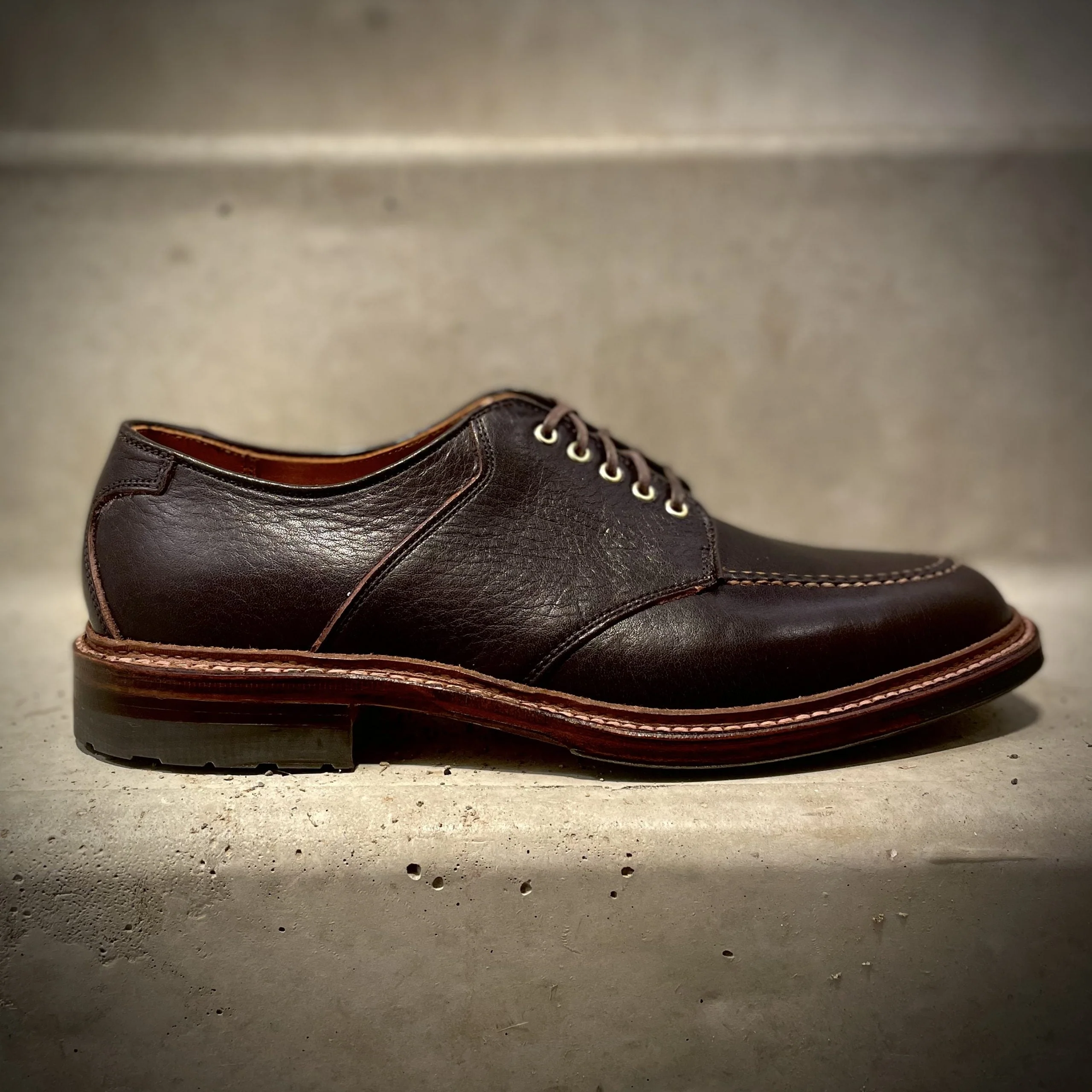 D1613C - "The Belmont" Saddle Blucher Lux Arabica Calf - Image 4