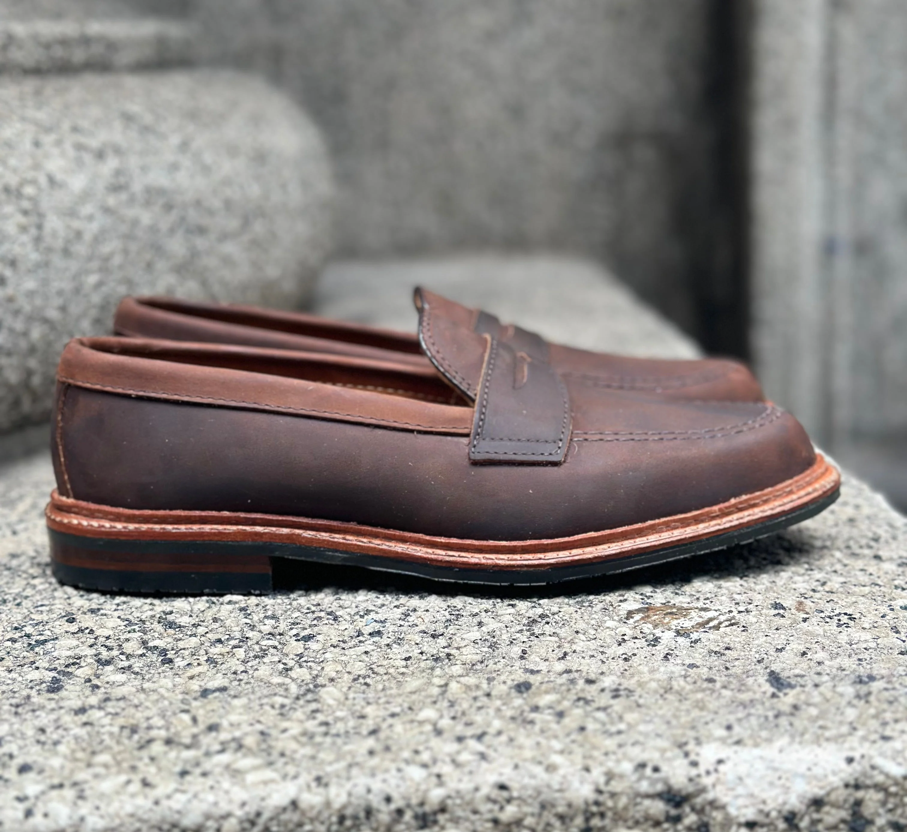 D2216L - Smooth Tobacco Chamois Penny Loafer - Image 11