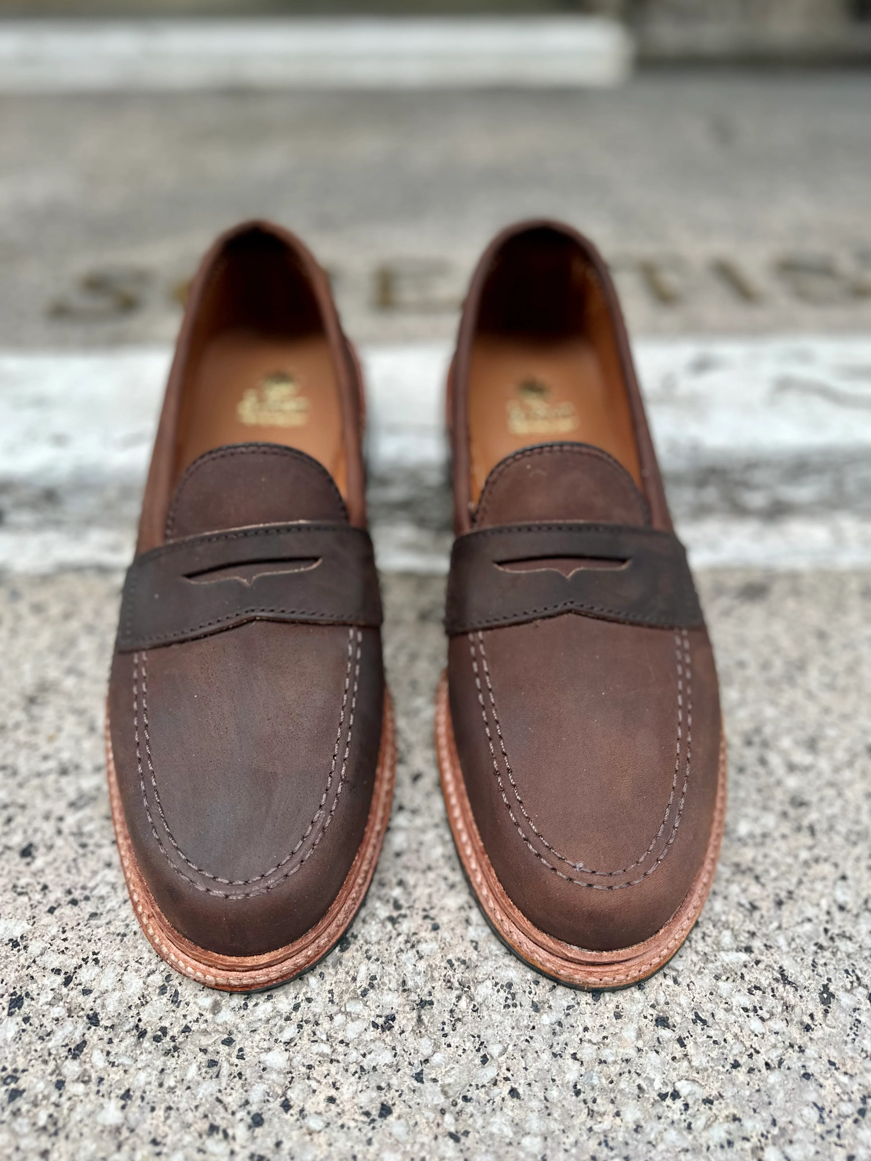 D2216L - Smooth Tobacco Chamois Penny Loafer - Image 3