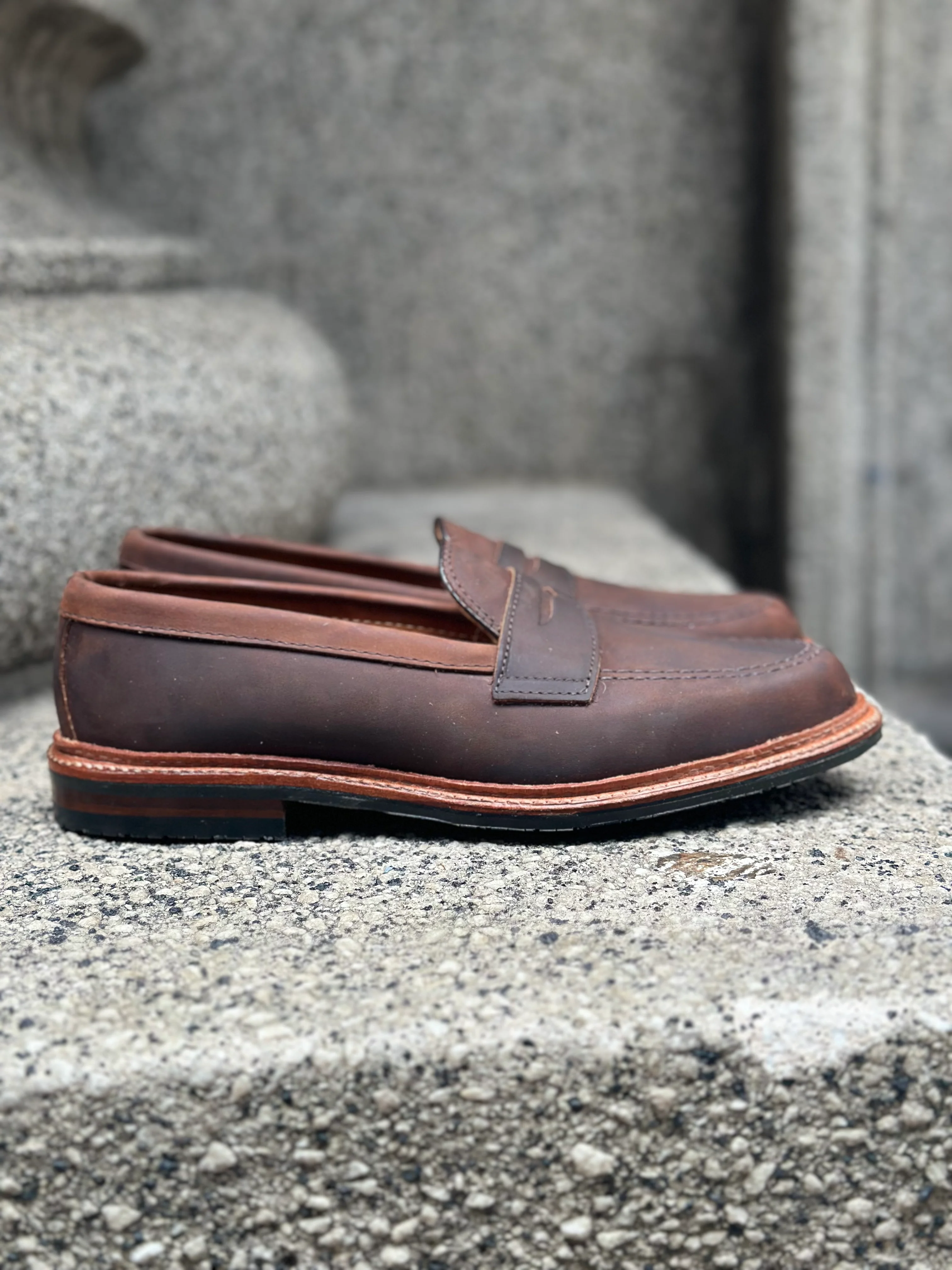 D2216L - Smooth Tobacco Chamois Penny Loafer - Image 5