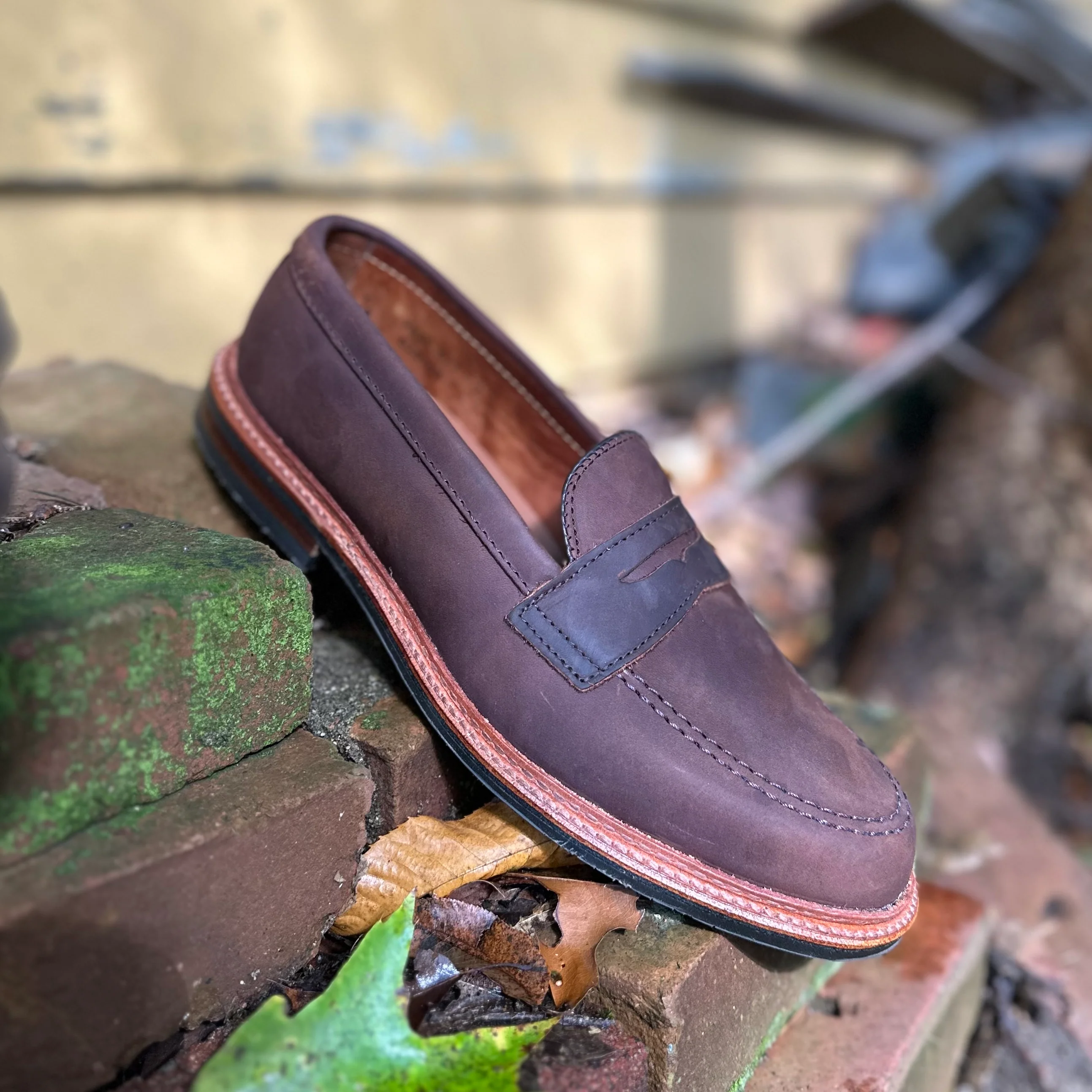 D2216L - Smooth Tobacco Chamois Penny Loafer - Image 6