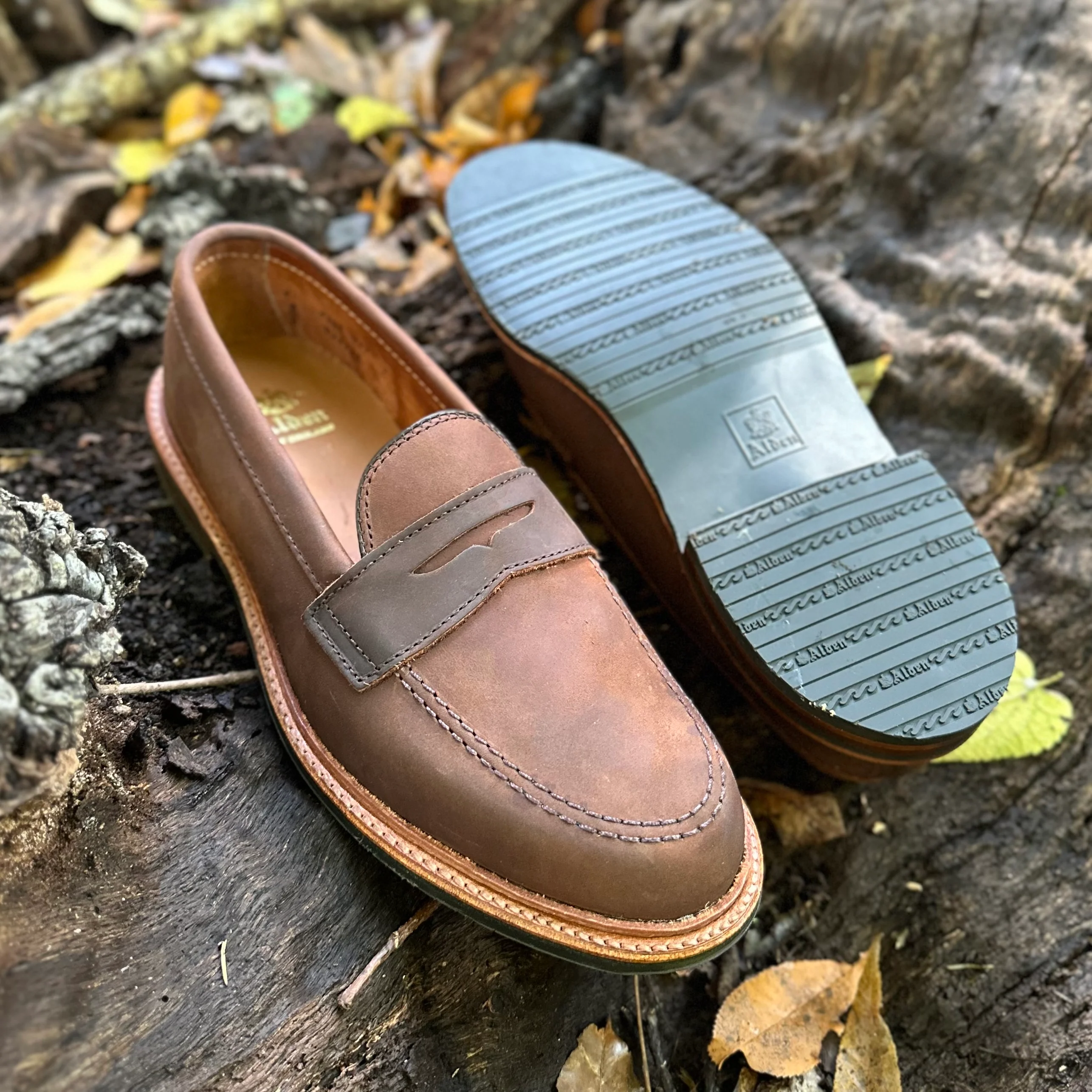 D2216L - Smooth Tobacco Chamois Penny Loafer - Image 7