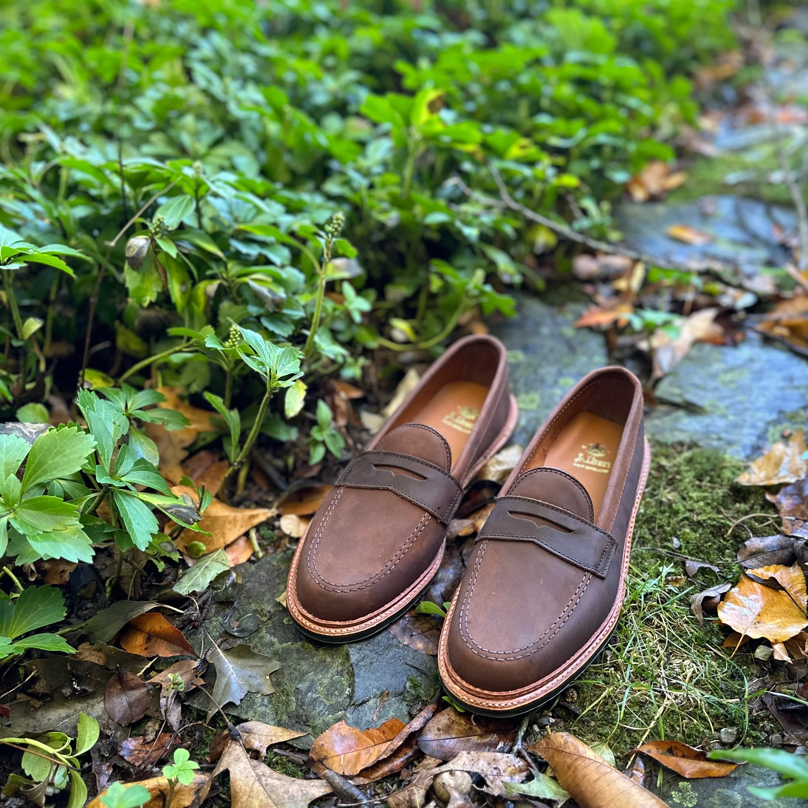 D2216L - Smooth Tobacco Chamois Penny Loafer - Image 9
