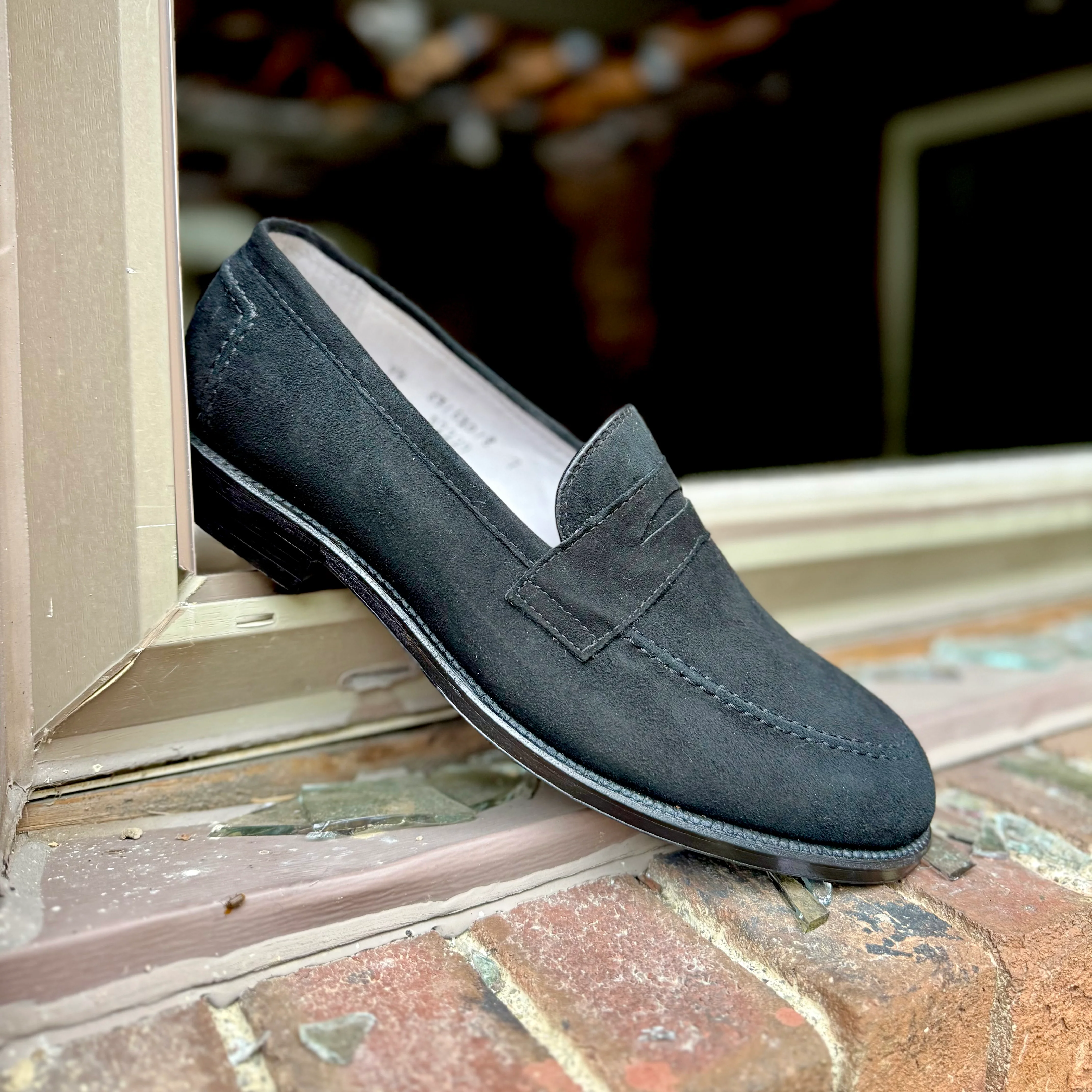 D2229 - The “Stuyvesant” Madison Penny in Black Suede - Image 5