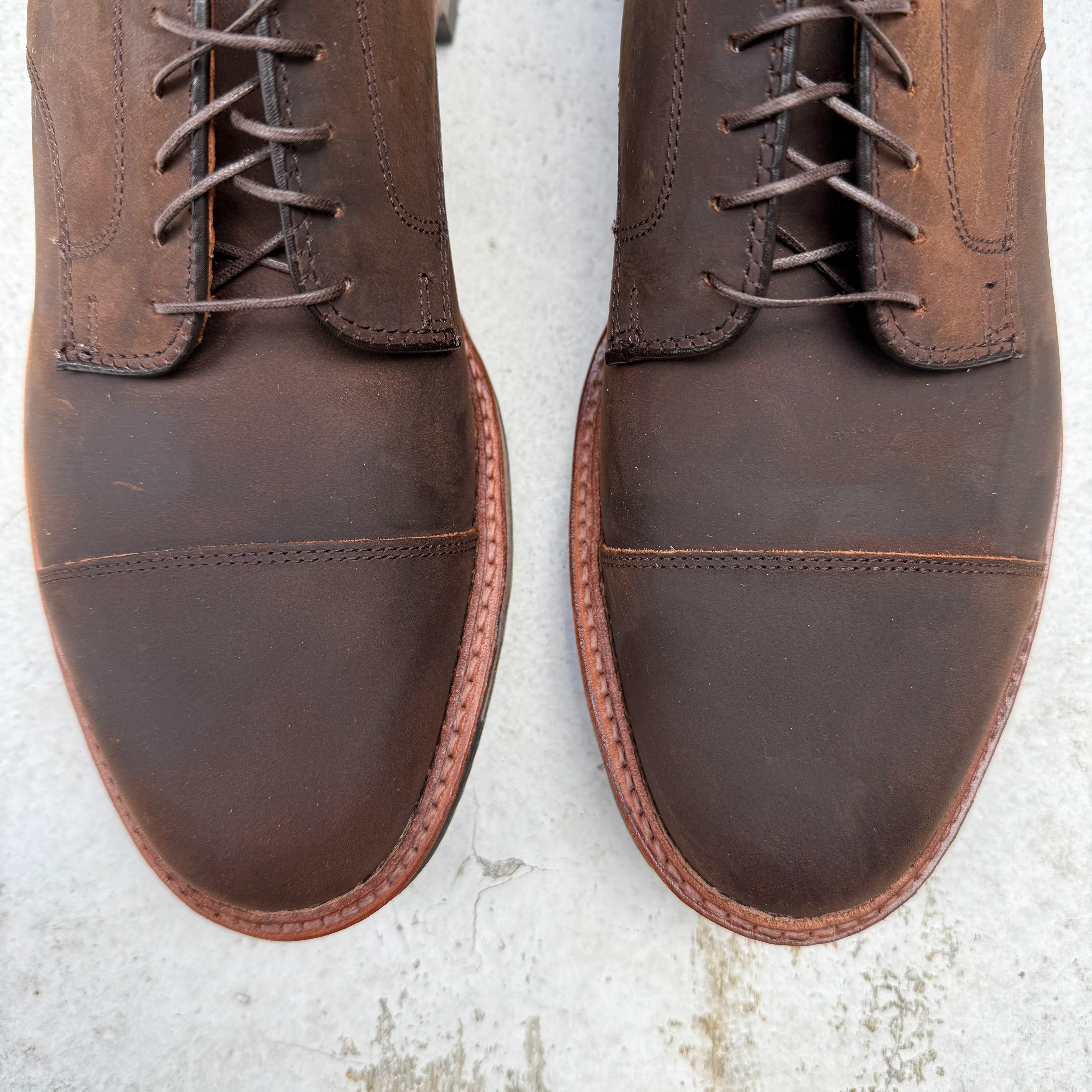 D4519C - Tobacco Chamois Cap Toe Blucher - Image 4