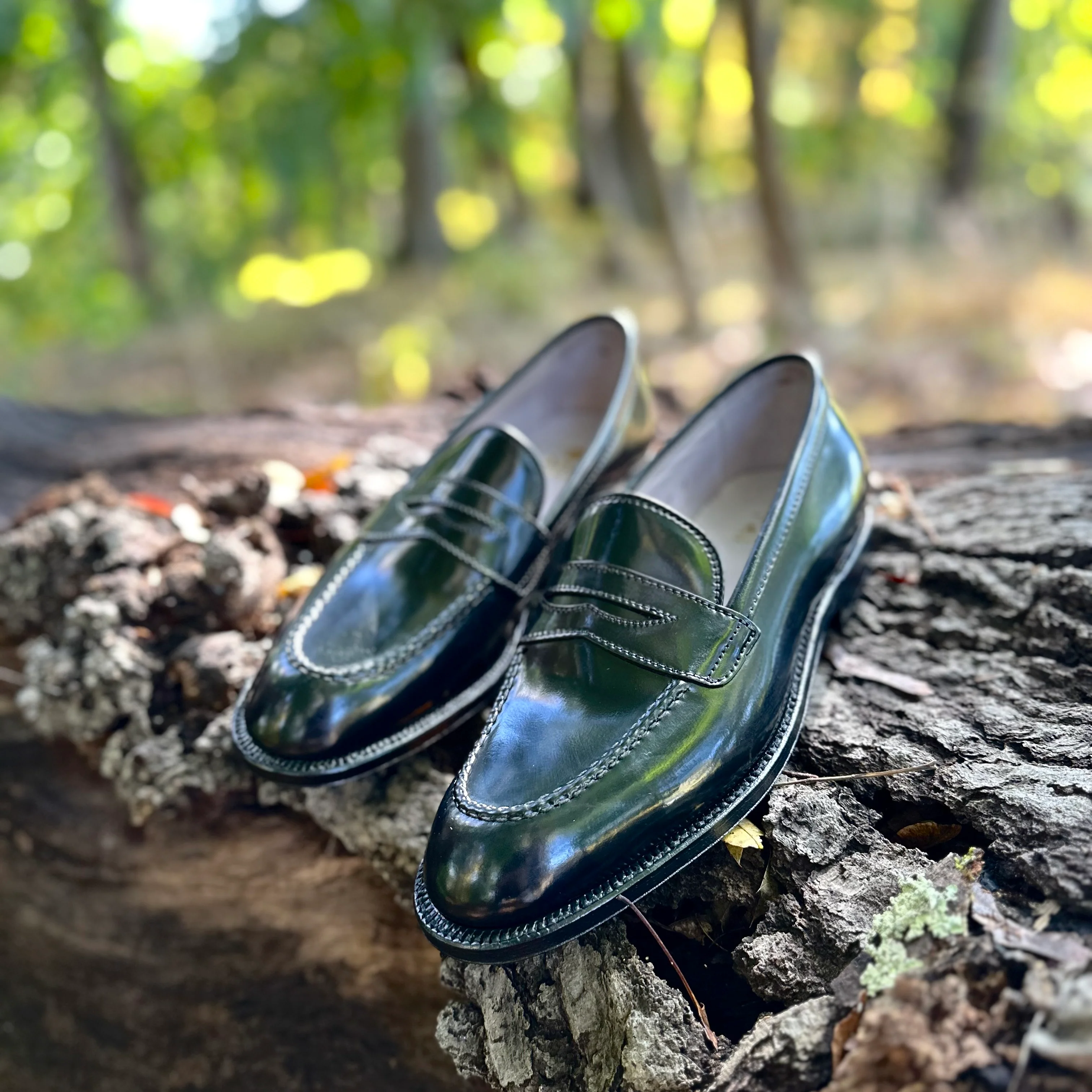 67269 - High Vamp Loafer in Black Shell Cordovan - Image 3