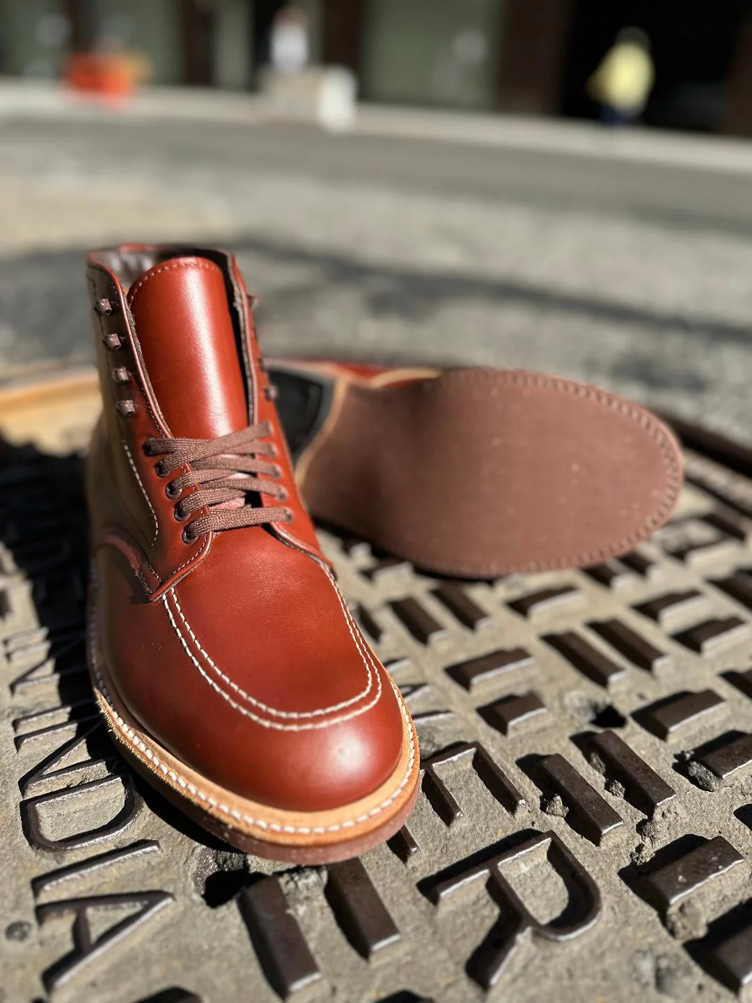 405 - Indy Boot (Original) in Mid Brown Calfskin - Image 3