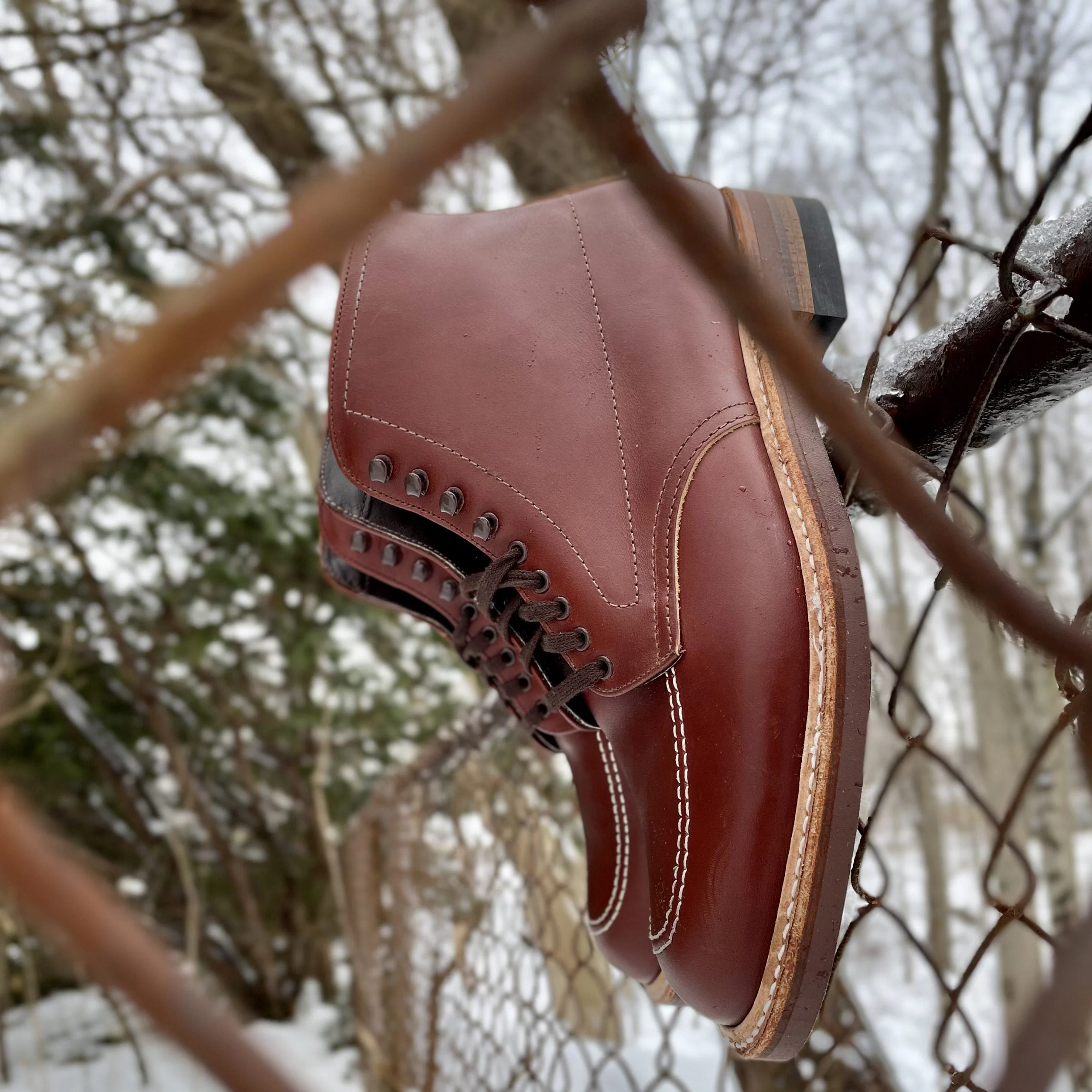 405 - Indy Boot (Original) in Mid Brown Calfskin - Image 4