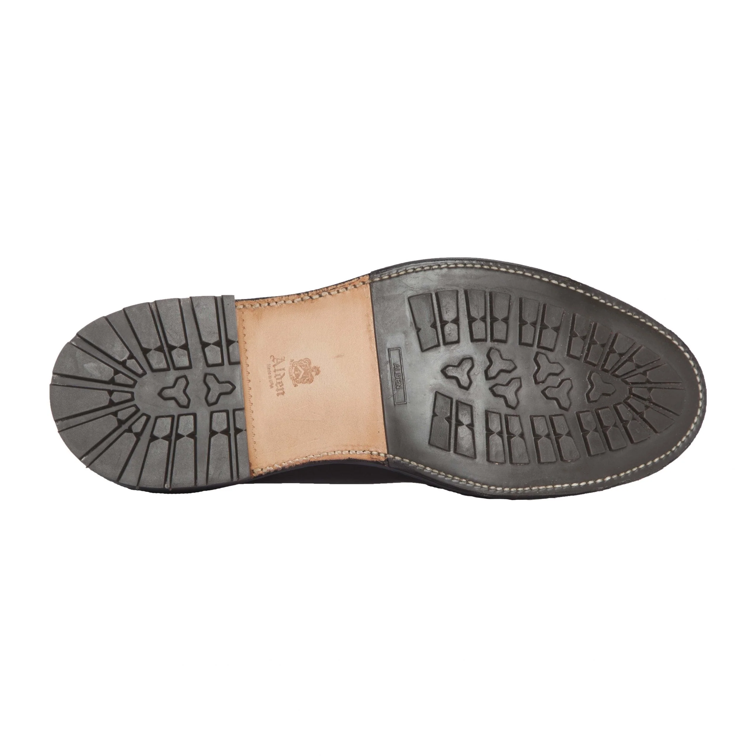 9751C - Long Wing Blucher w Commando Sole in Black Shell - Image 5