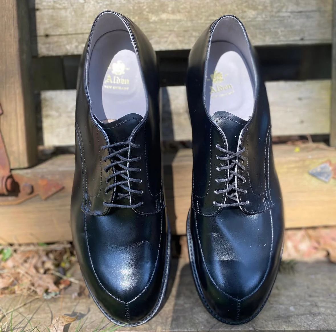 539 - Modified V-Tip in Black Calfskin