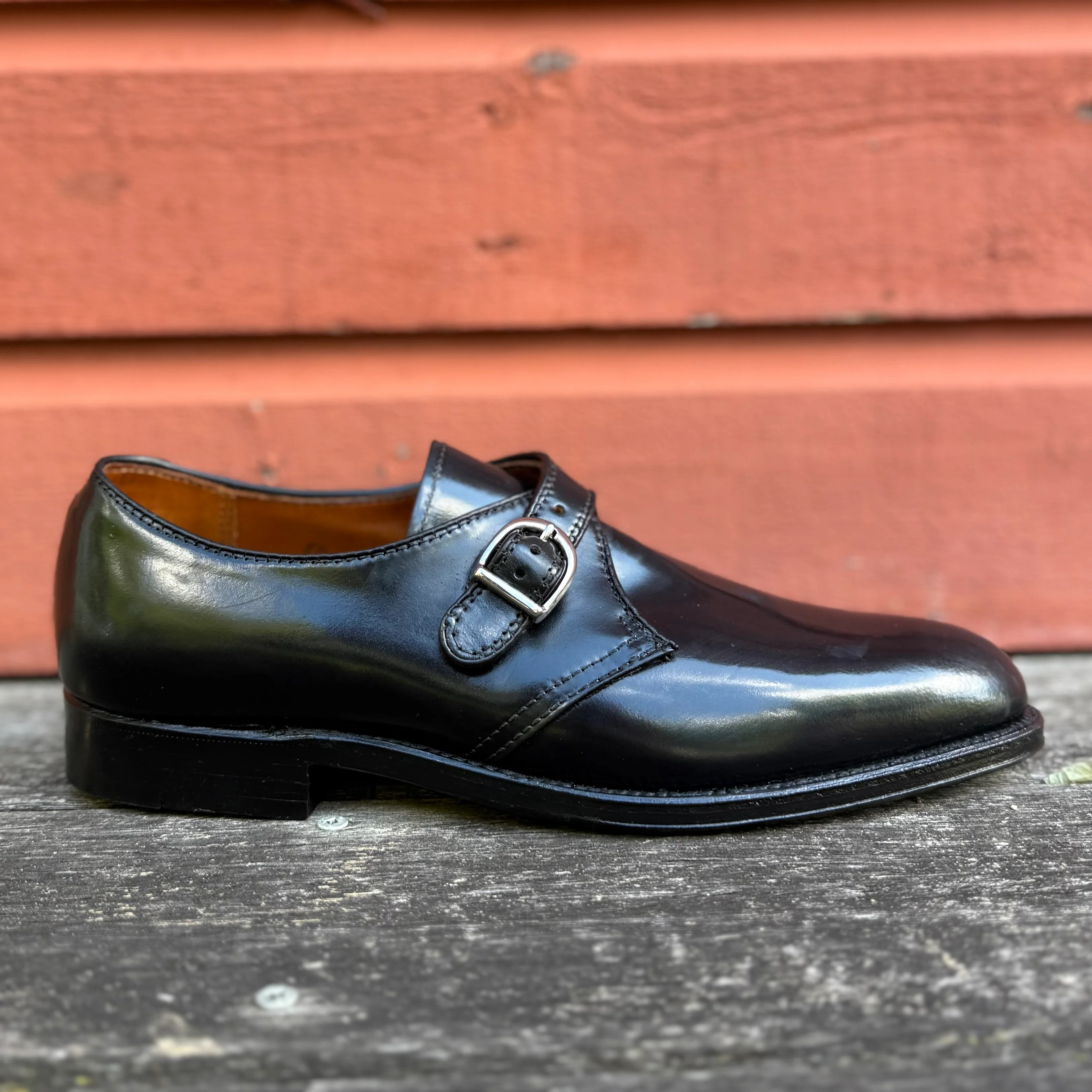 1655 - Monk Strap  Black in Shell Cordovan