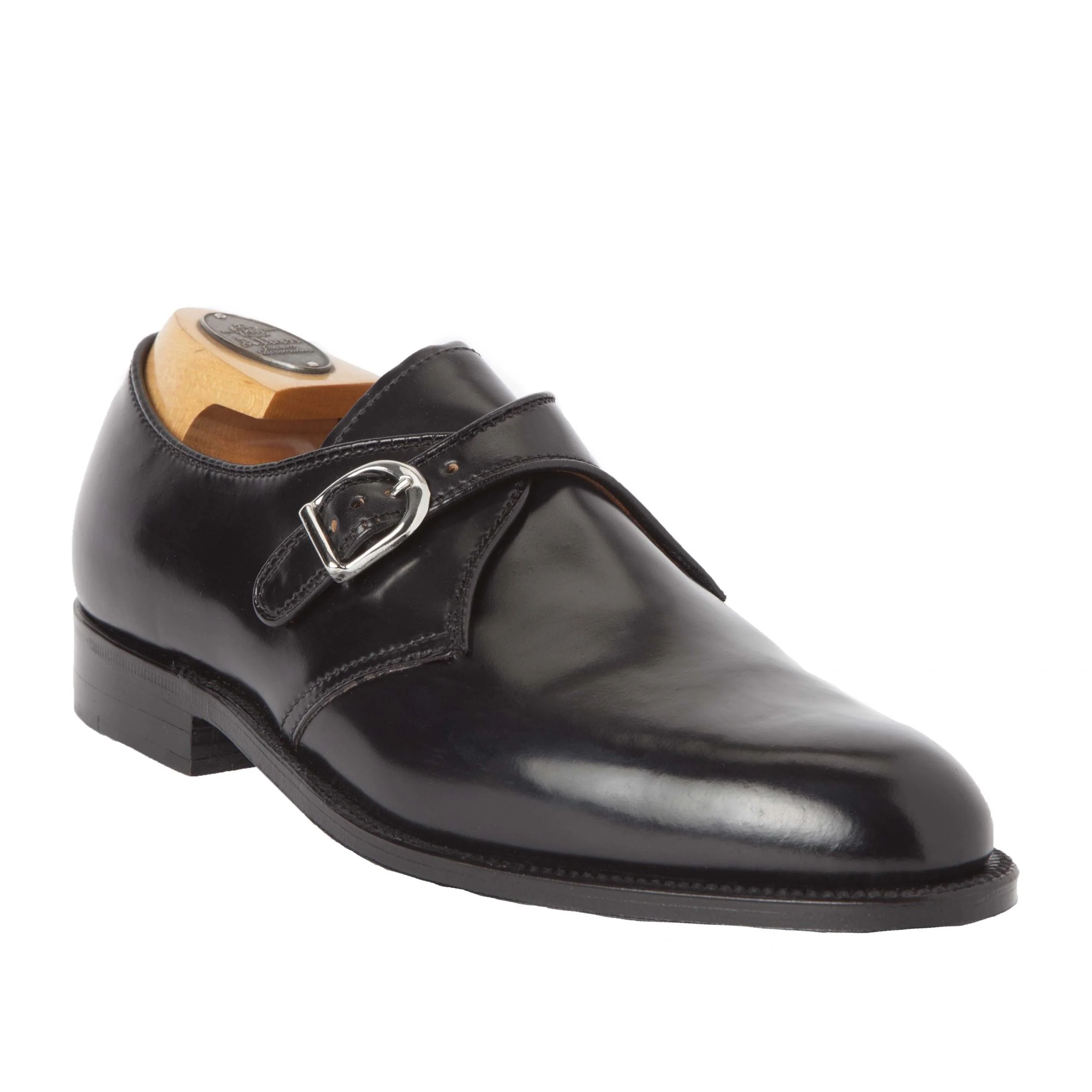 1655 - Monk Strap  Black in Shell Cordovan - Image 4
