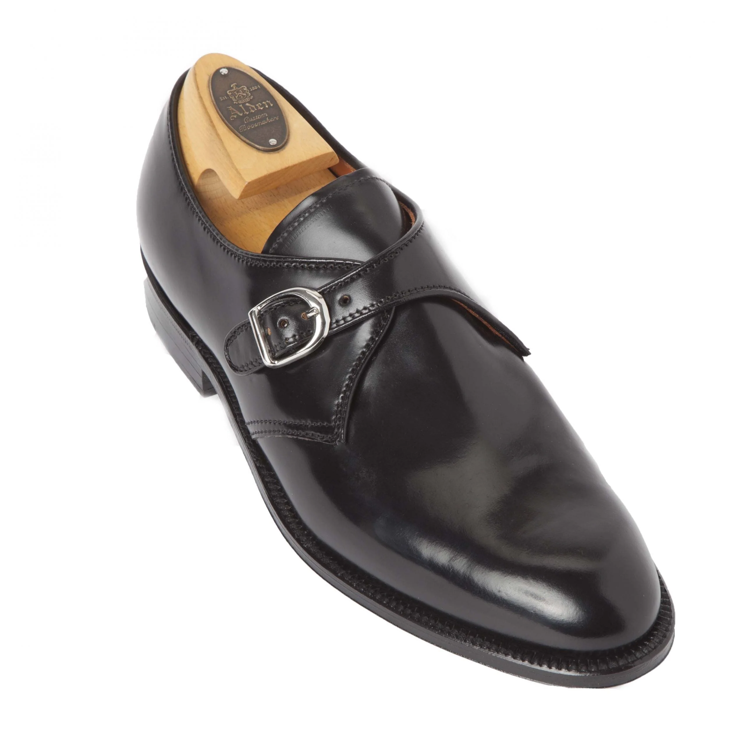 1655 - Monk Strap  Black in Shell Cordovan - Image 5