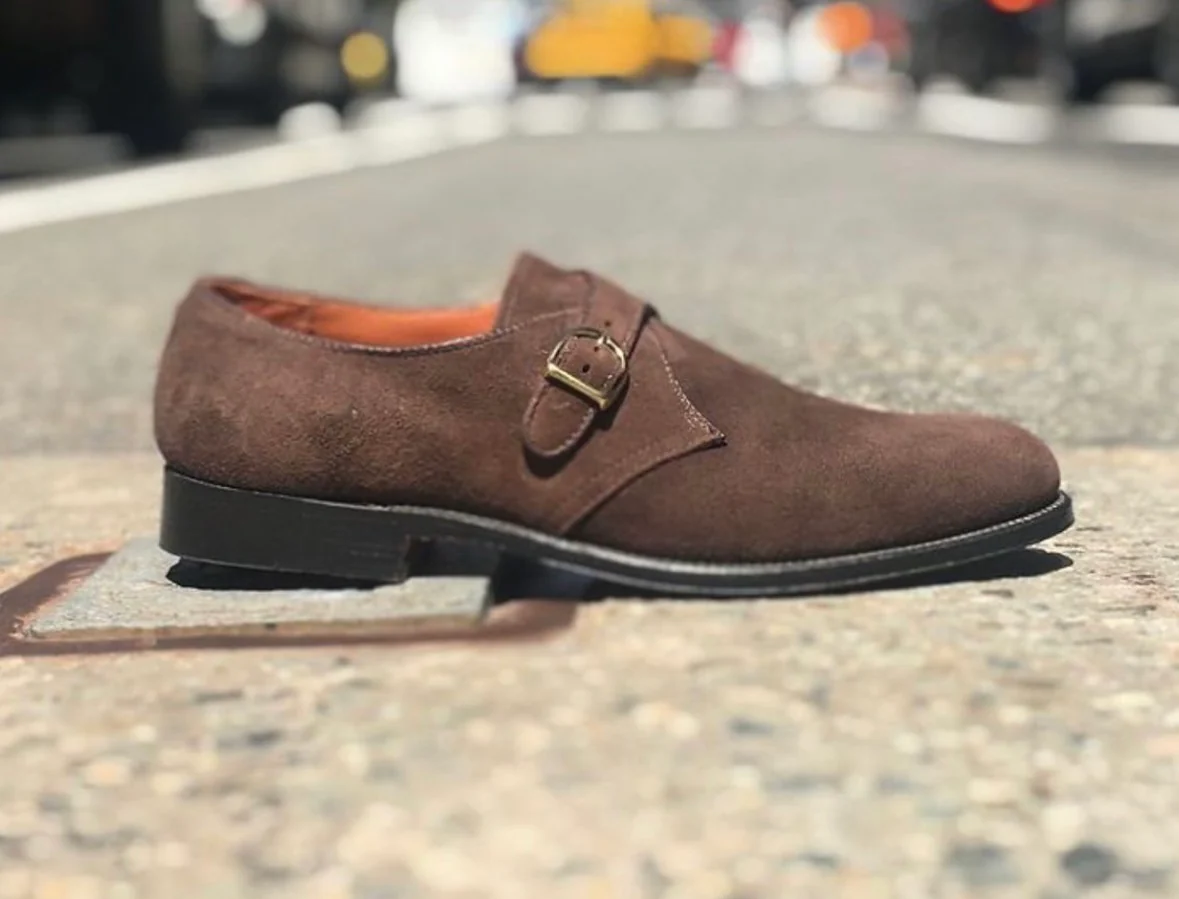953 - Monk Strap in Brown Suede - Image 2