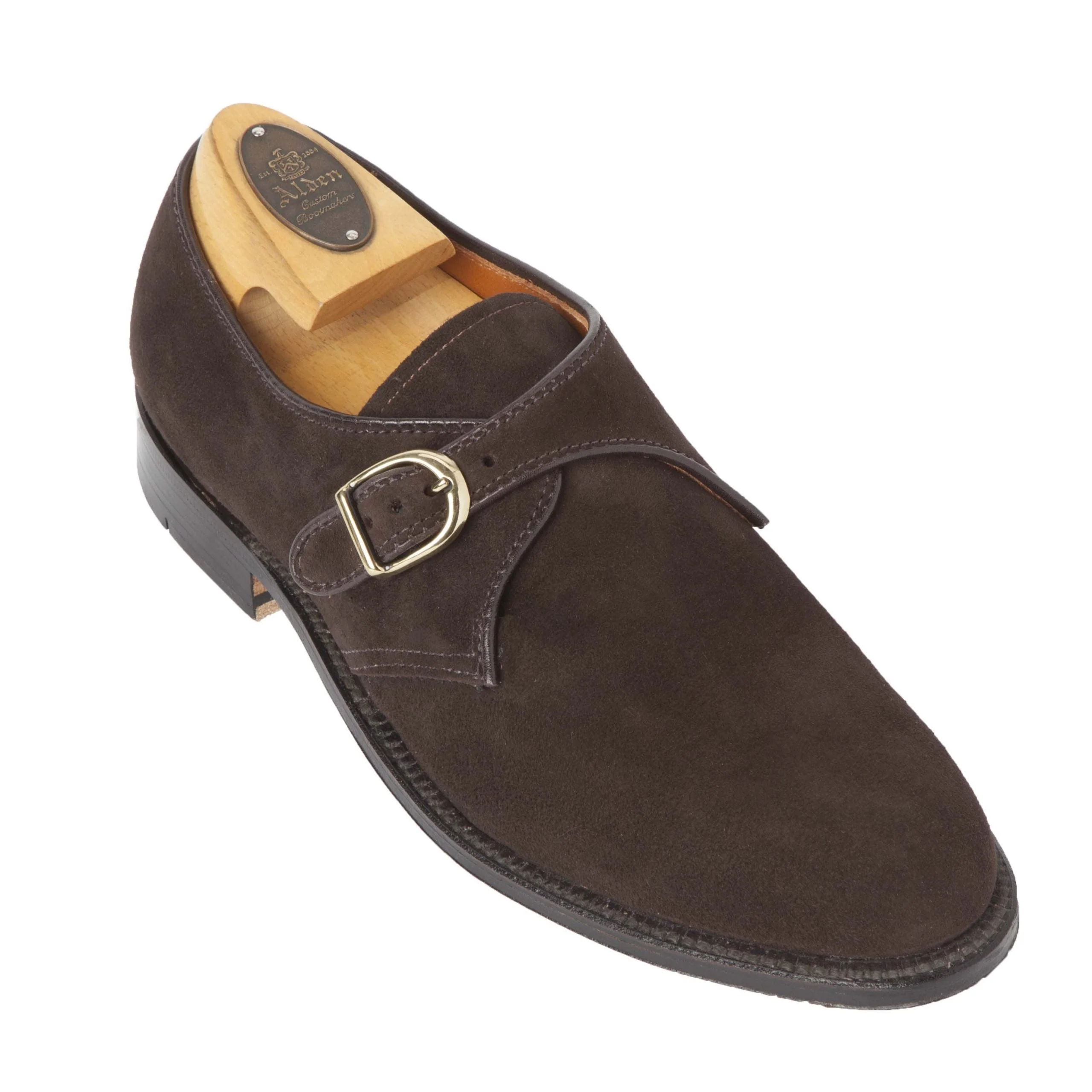 953 - Monk Strap in Brown Suede - Image 3