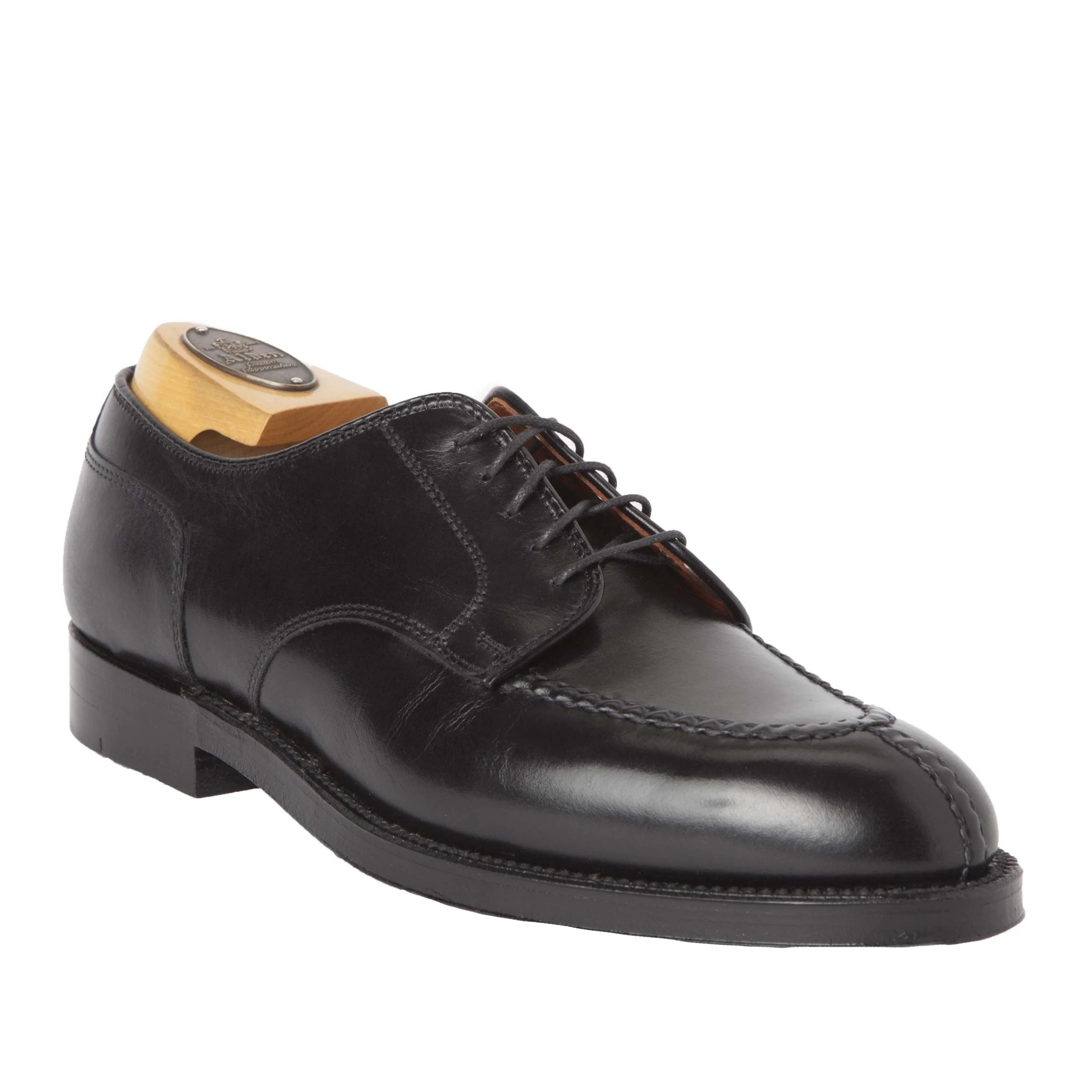 961 - Norwegian Split Toe Blucher in Black Calfskin - Image 2