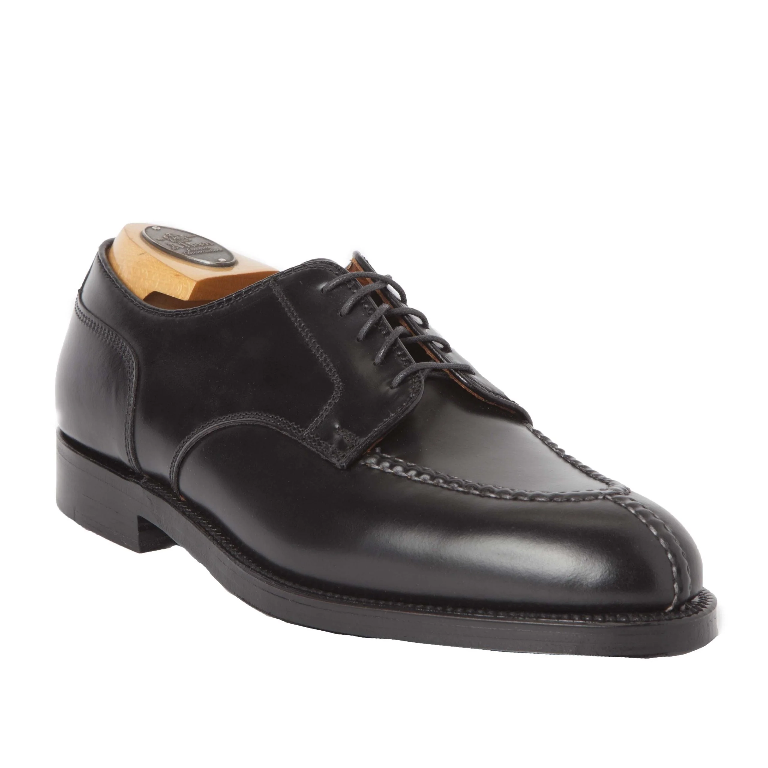 2211 - Norwegian Split Toe Blucher in Black Shell Cordovan - Image 2