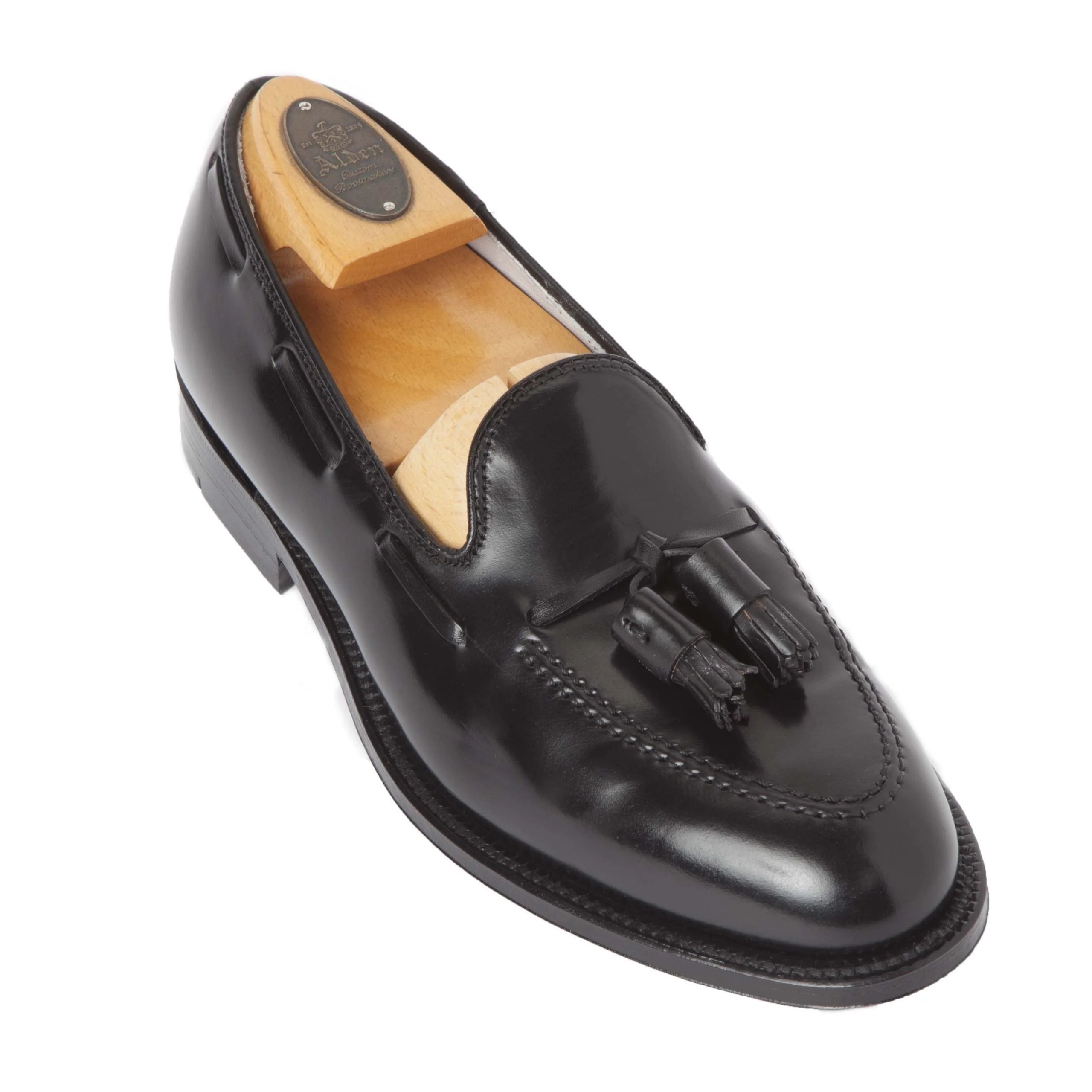664 - Tassel Loafer in Black Shell Cordovan - Image 4