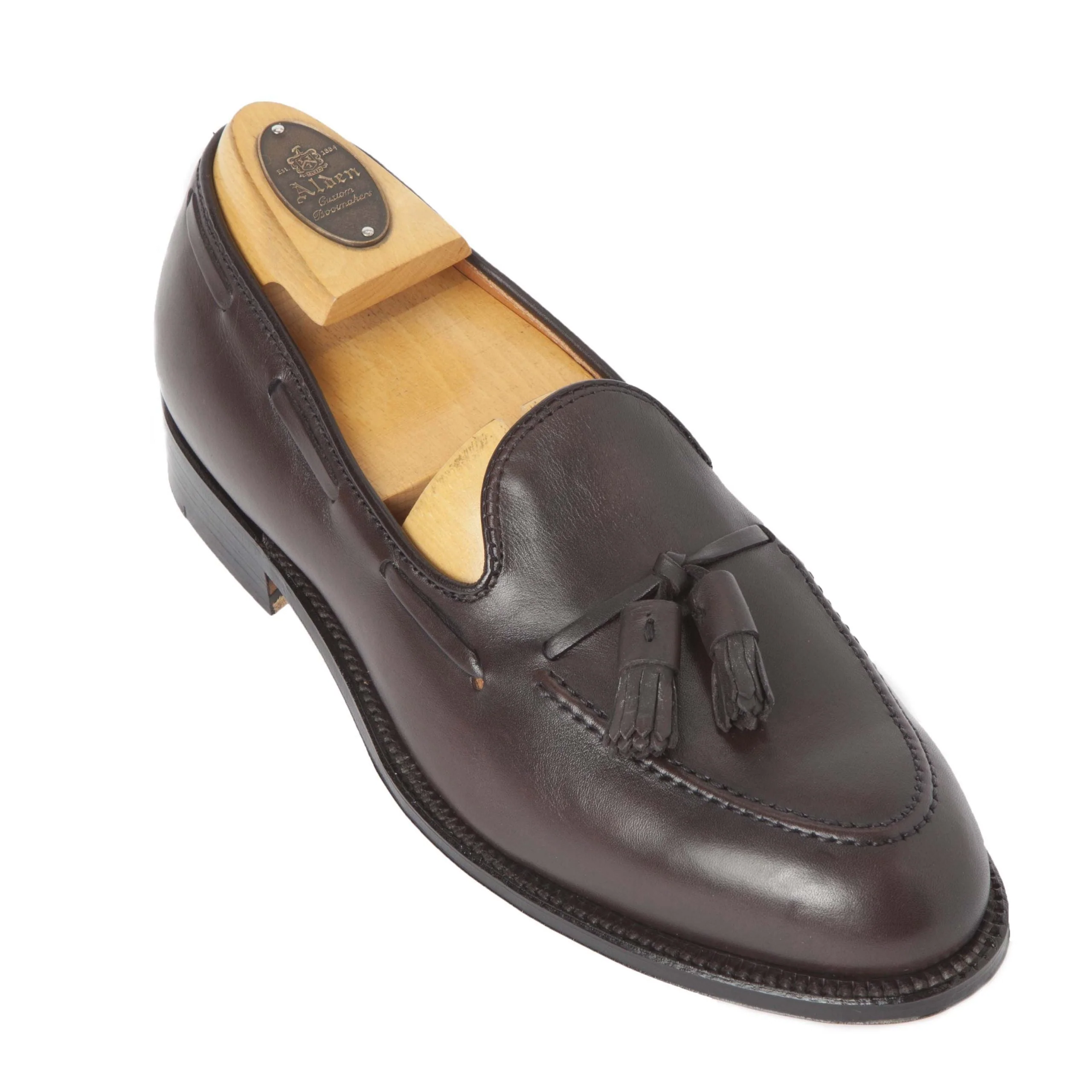 561 - Tassel Loafer in Brown Calskin - Image 4