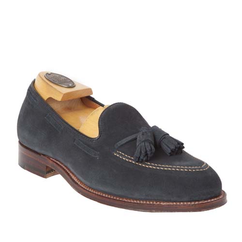 36205 - Tassel Loafer in Navy Blue Suede - Image 3