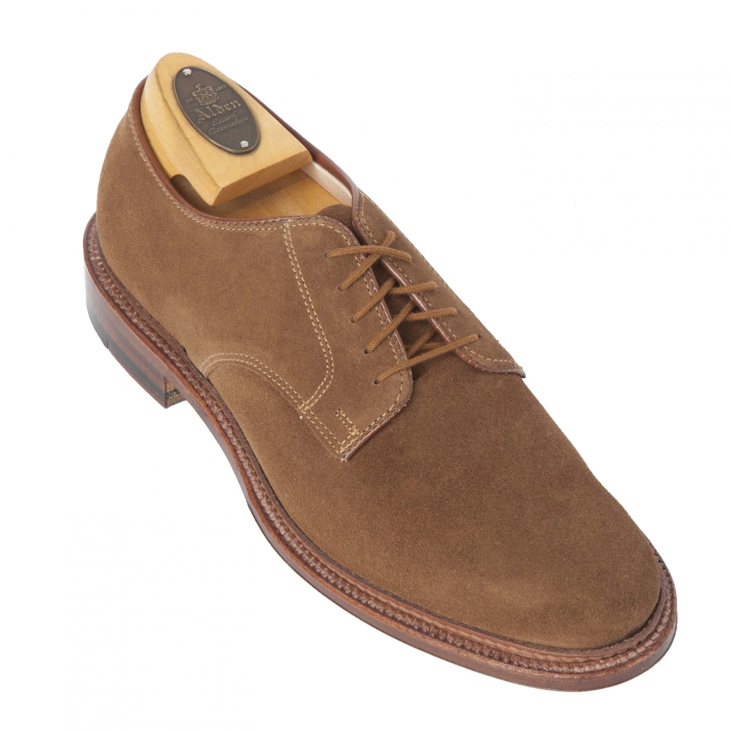 29336F - Unlined Plain Toe Dover Snuff Suede - Image 3